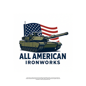 Logo Design by element2 for All American Ironworks and Ornamental Metals LLC | Design: #35686059