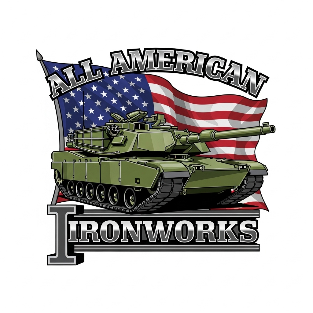Logo Design by USIAD ANAS for All American Ironworks and Ornamental Metals LLC | Design #35692431