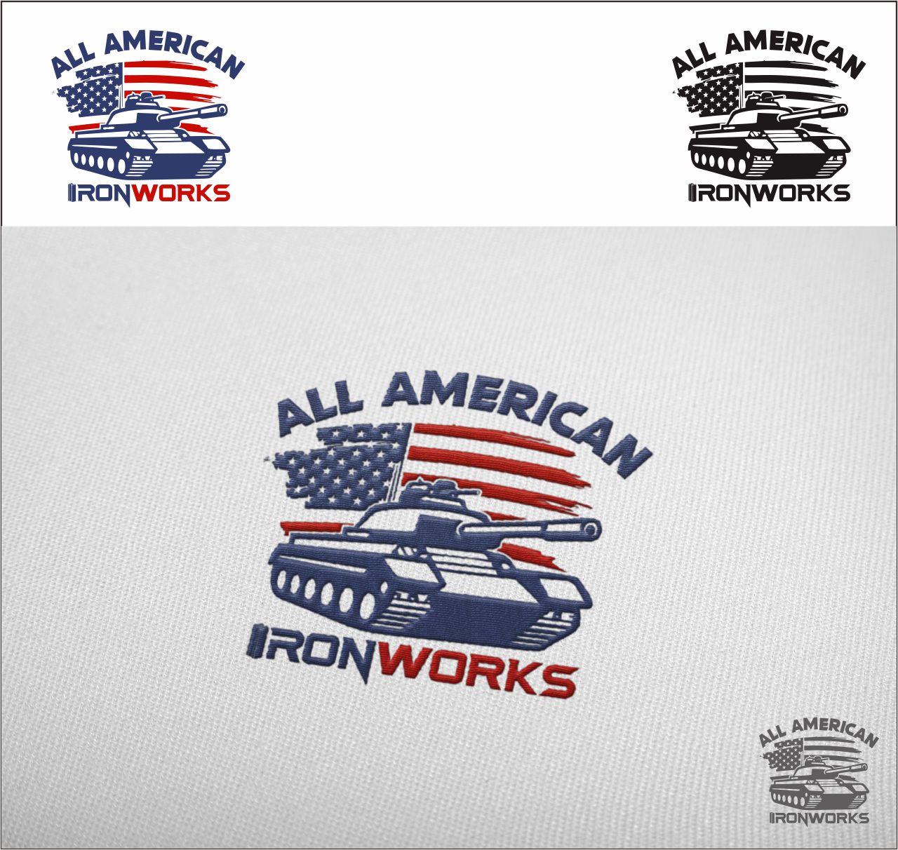 Logo Design by GreendArt for All American Ironworks and Ornamental Metals LLC | Design #35692833