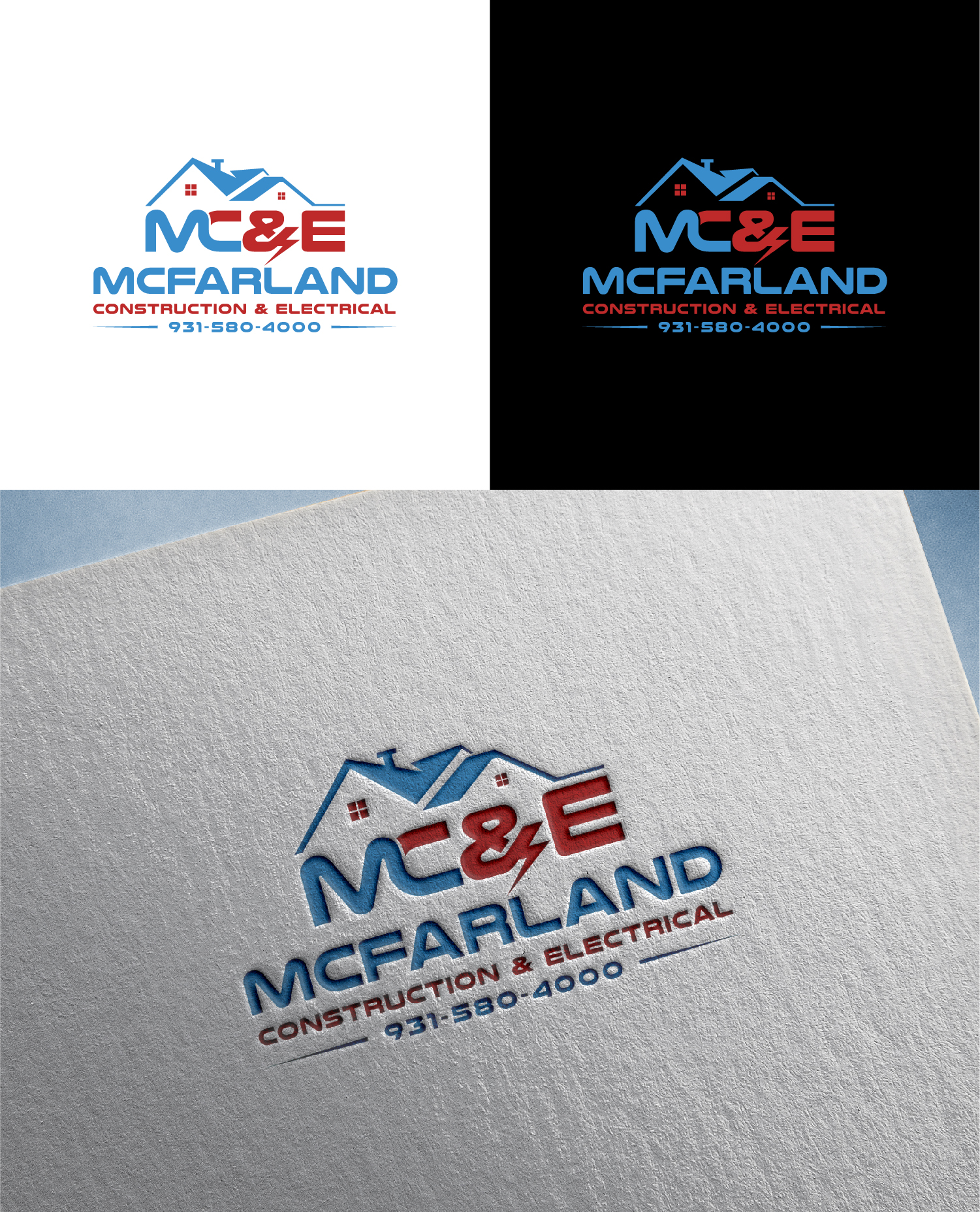 Logo Design by S.H Designs for McFarland Construction & Electrical | Design #35698141