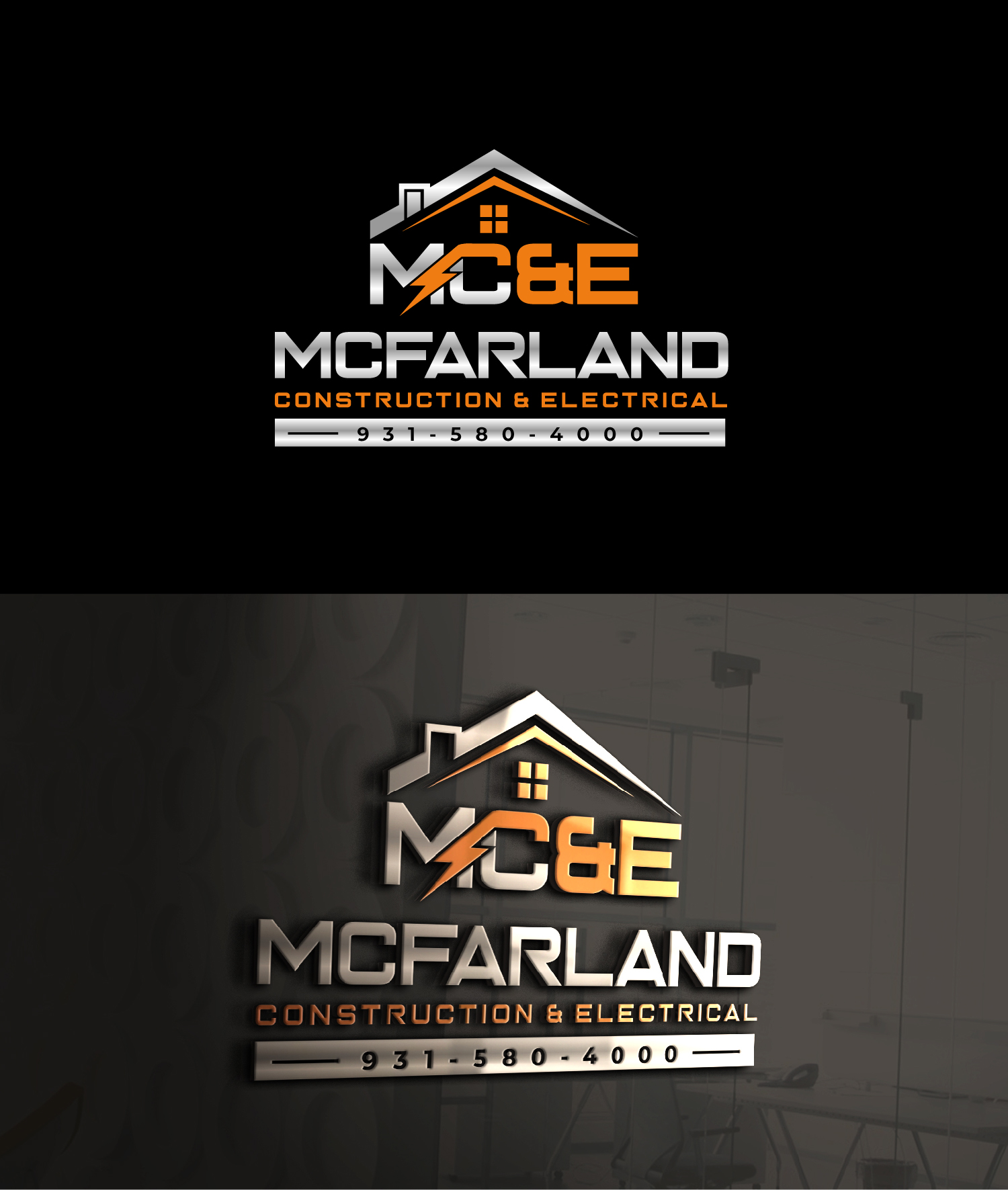 Logo Design by S.H Designs for McFarland Construction & Electrical | Design #35700220