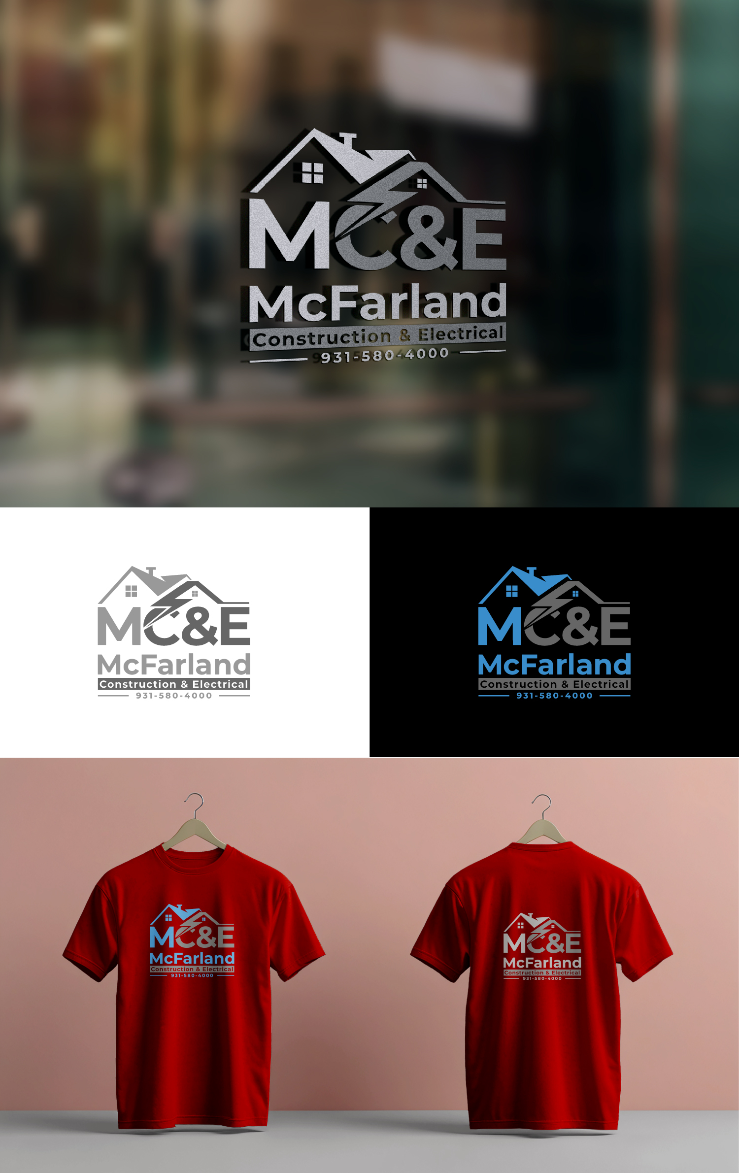 Logo Design by S.H Designs for McFarland Construction & Electrical | Design #35707480