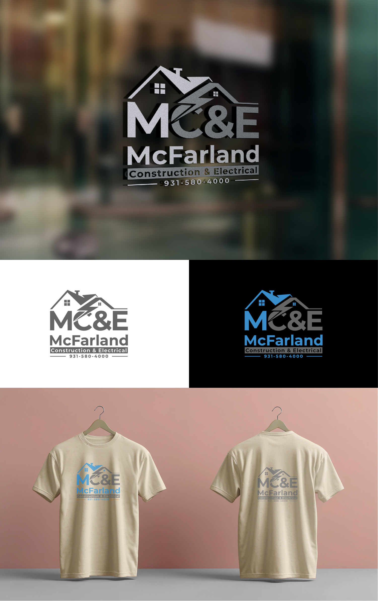Logo Design by S.H Designs for McFarland Construction & Electrical | Design #35707481