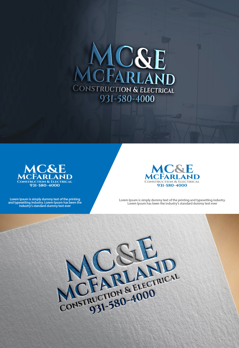 Logo Design by sulemani  creation for McFarland Construction & Electrical | Design #35699899
