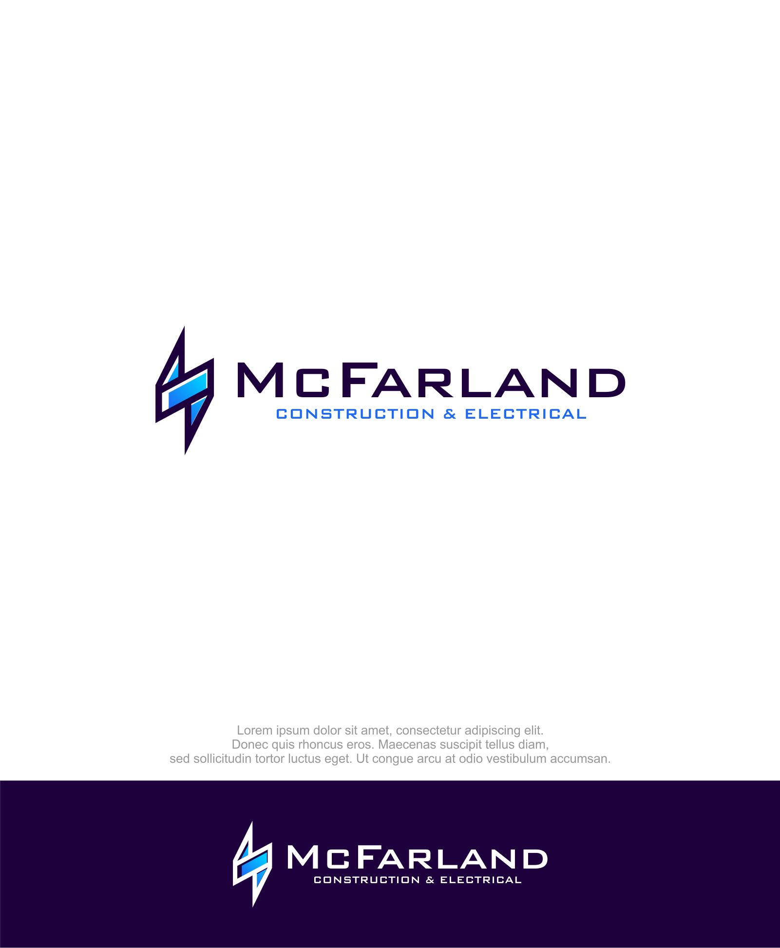 Logo Design by M.Syaiful Huda for McFarland Construction & Electrical | Design #35698671