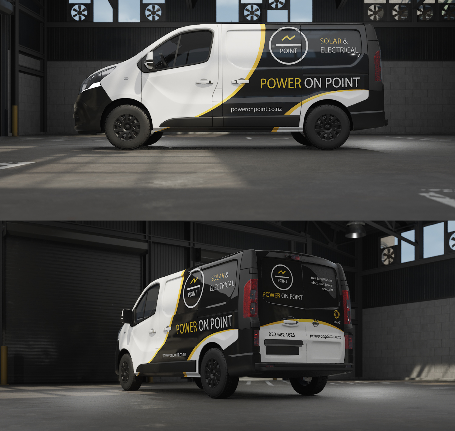 Diseño de Rotulación de Vehículo por Wrapcia para Power On Point | Diseño #35807777