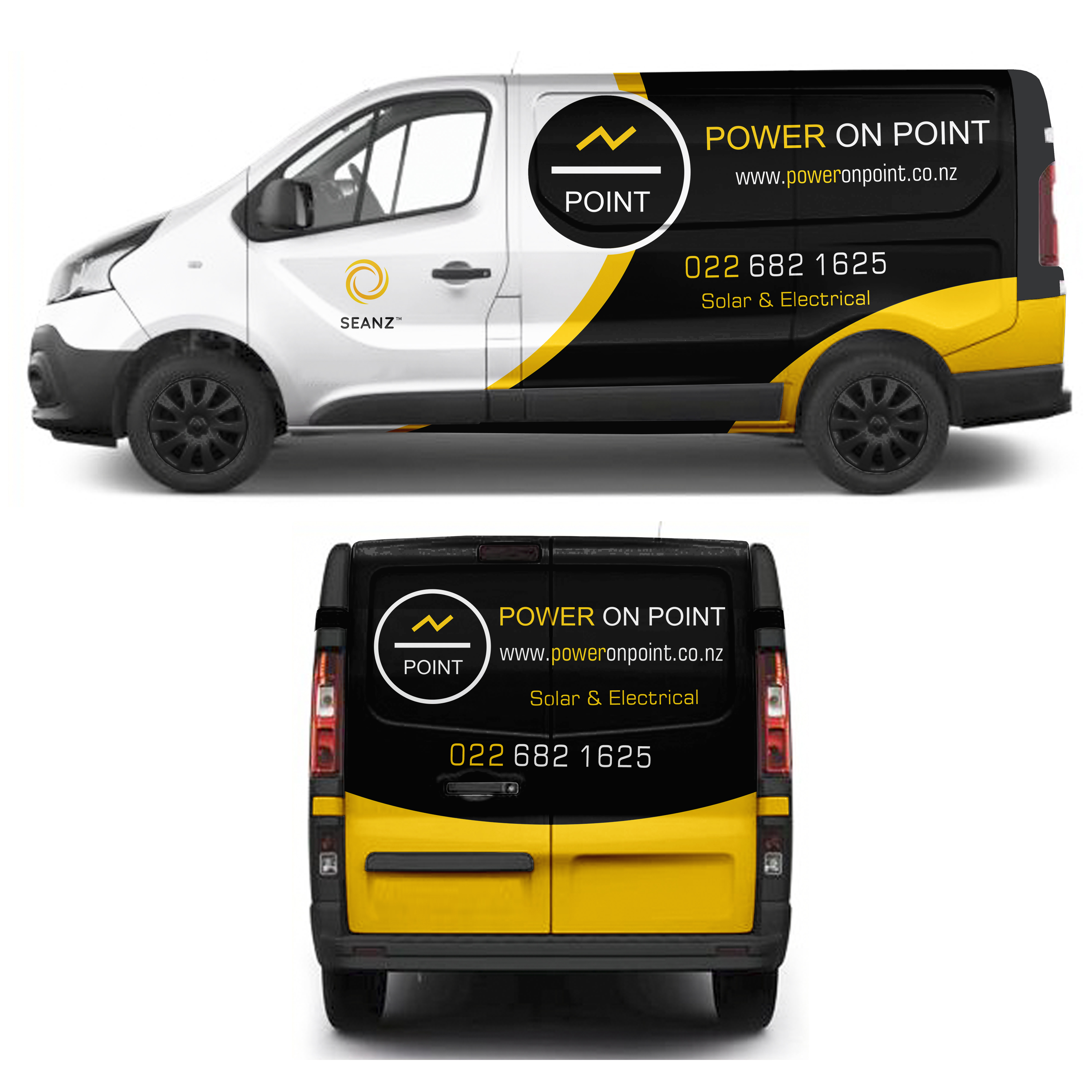 Car Wrap Design by MAKE ME THE WINNER for Power On Point | Design #35739627