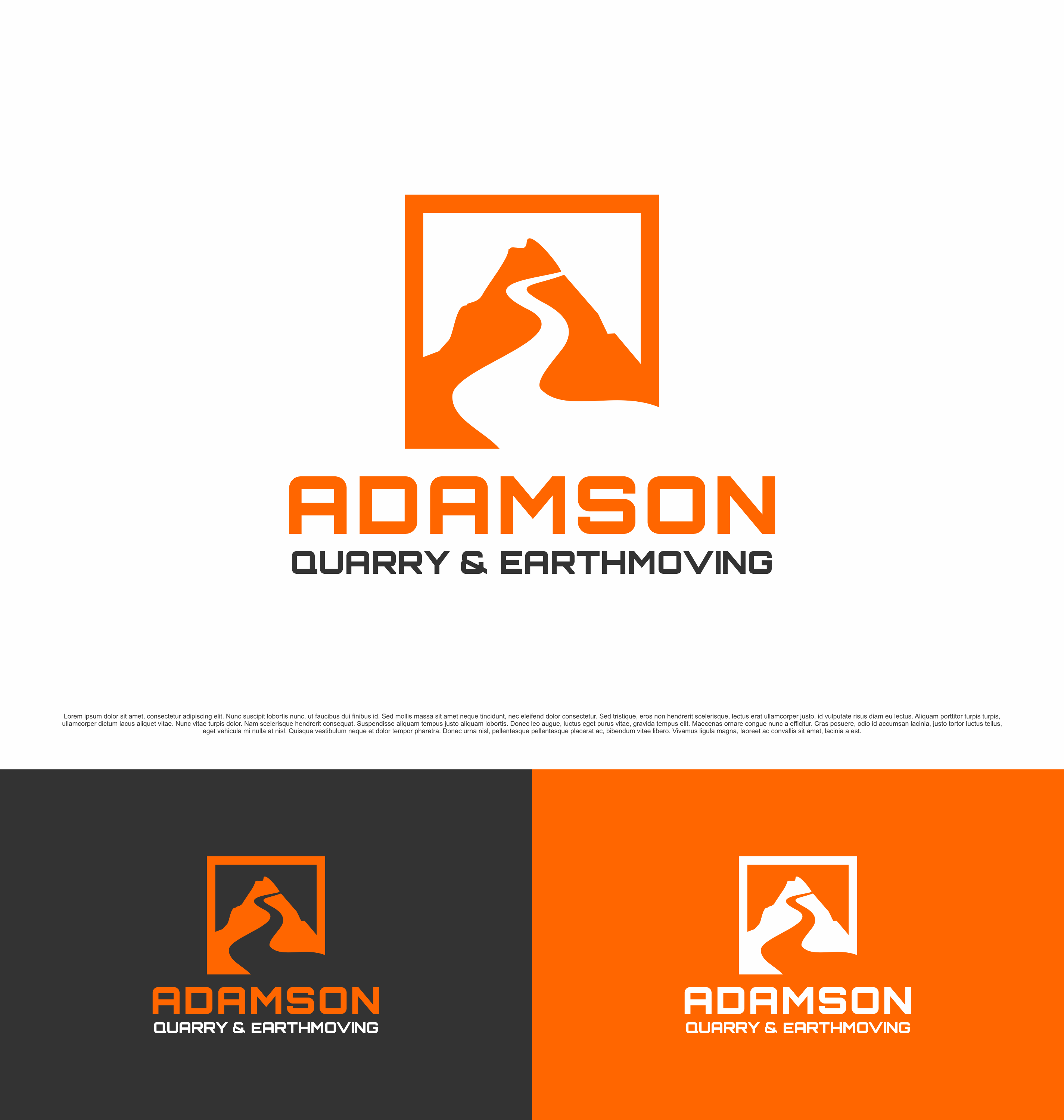 Logo Design by saesean for Adamson Quarry & Earthmoving | Design #35718487