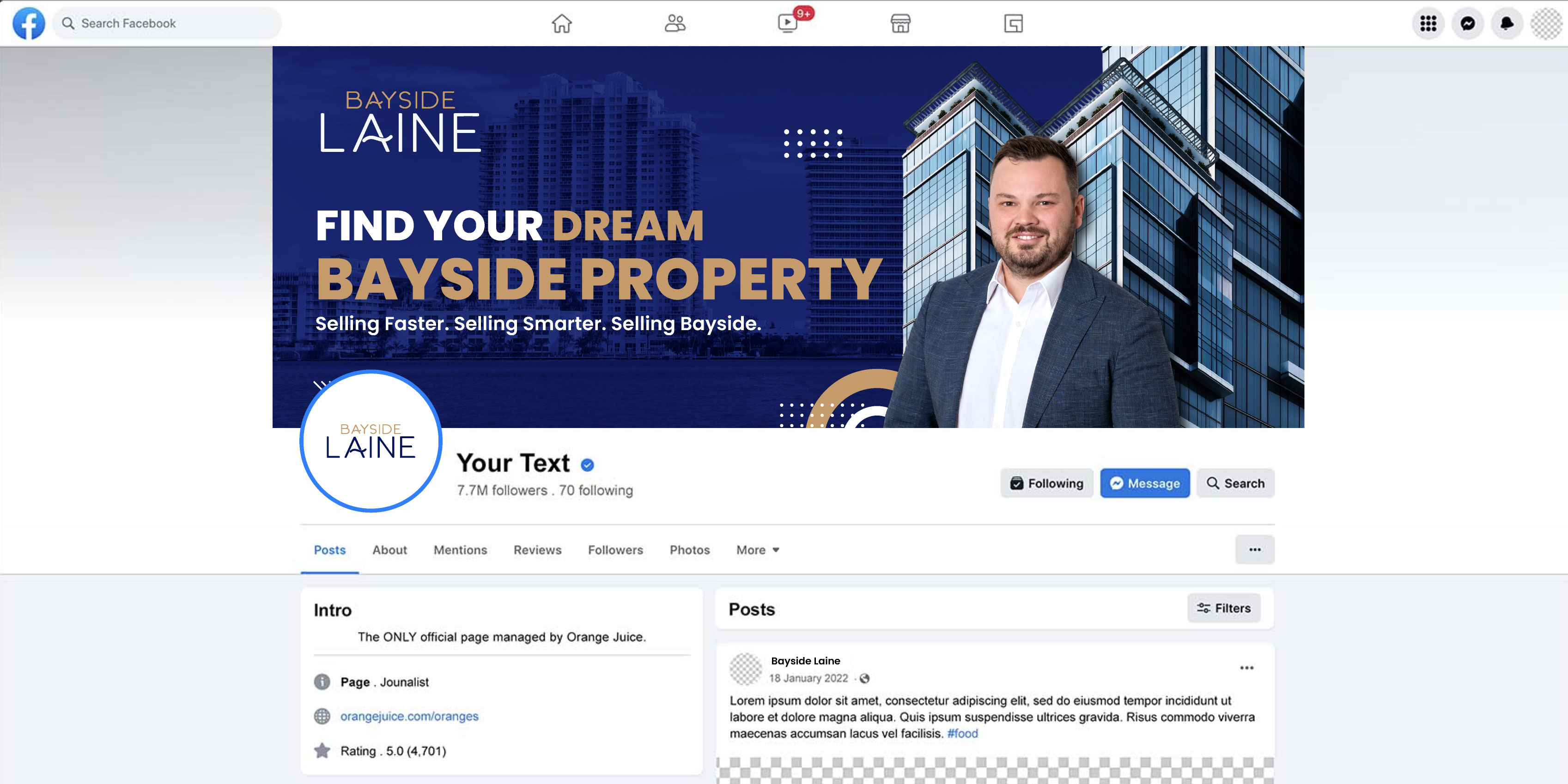 Design Facebook par artbitin pour LKMO Properties | Design #35721572