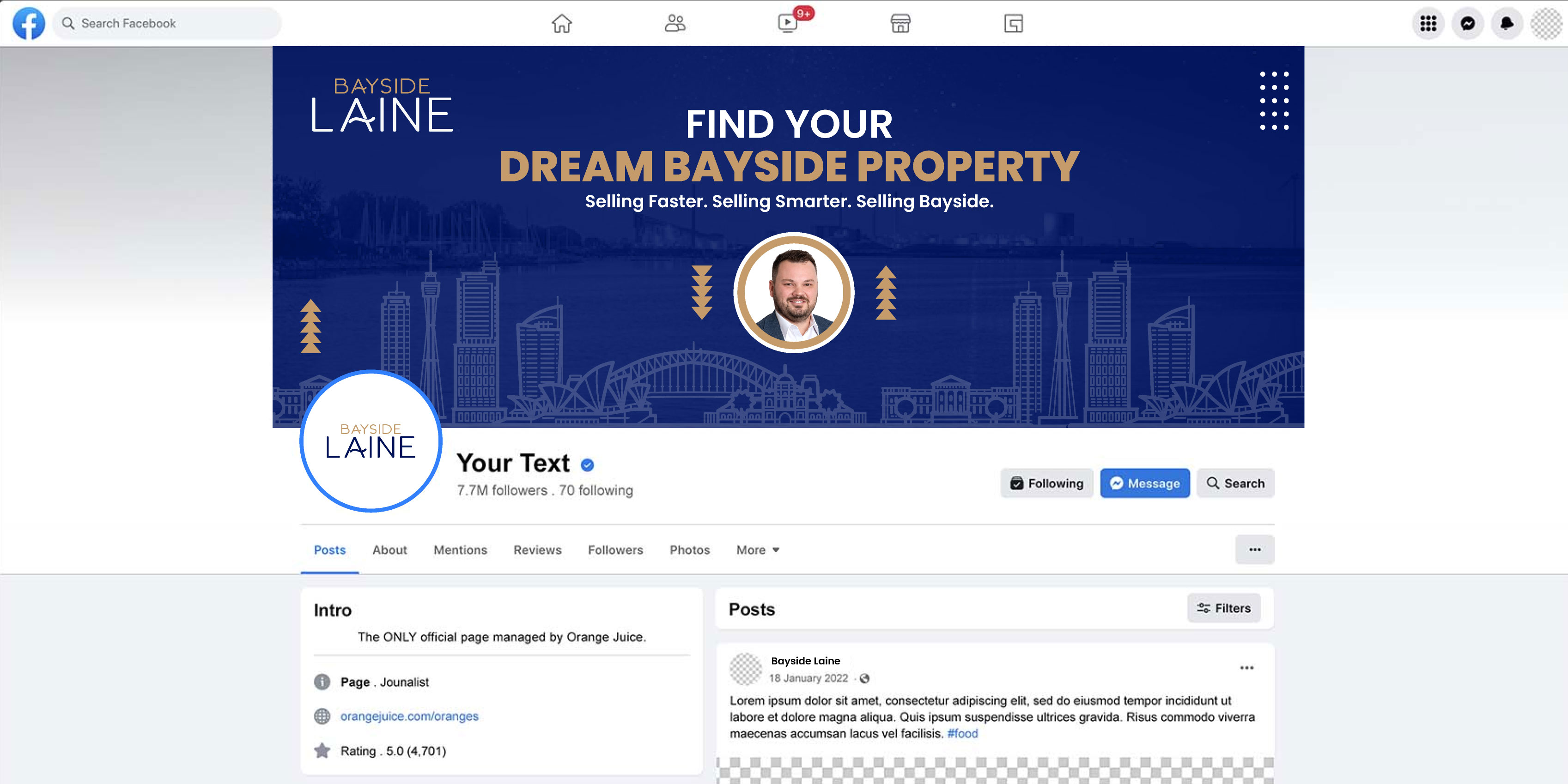 Facebook Design by artbitin for LKMO Properties | Design #35721575