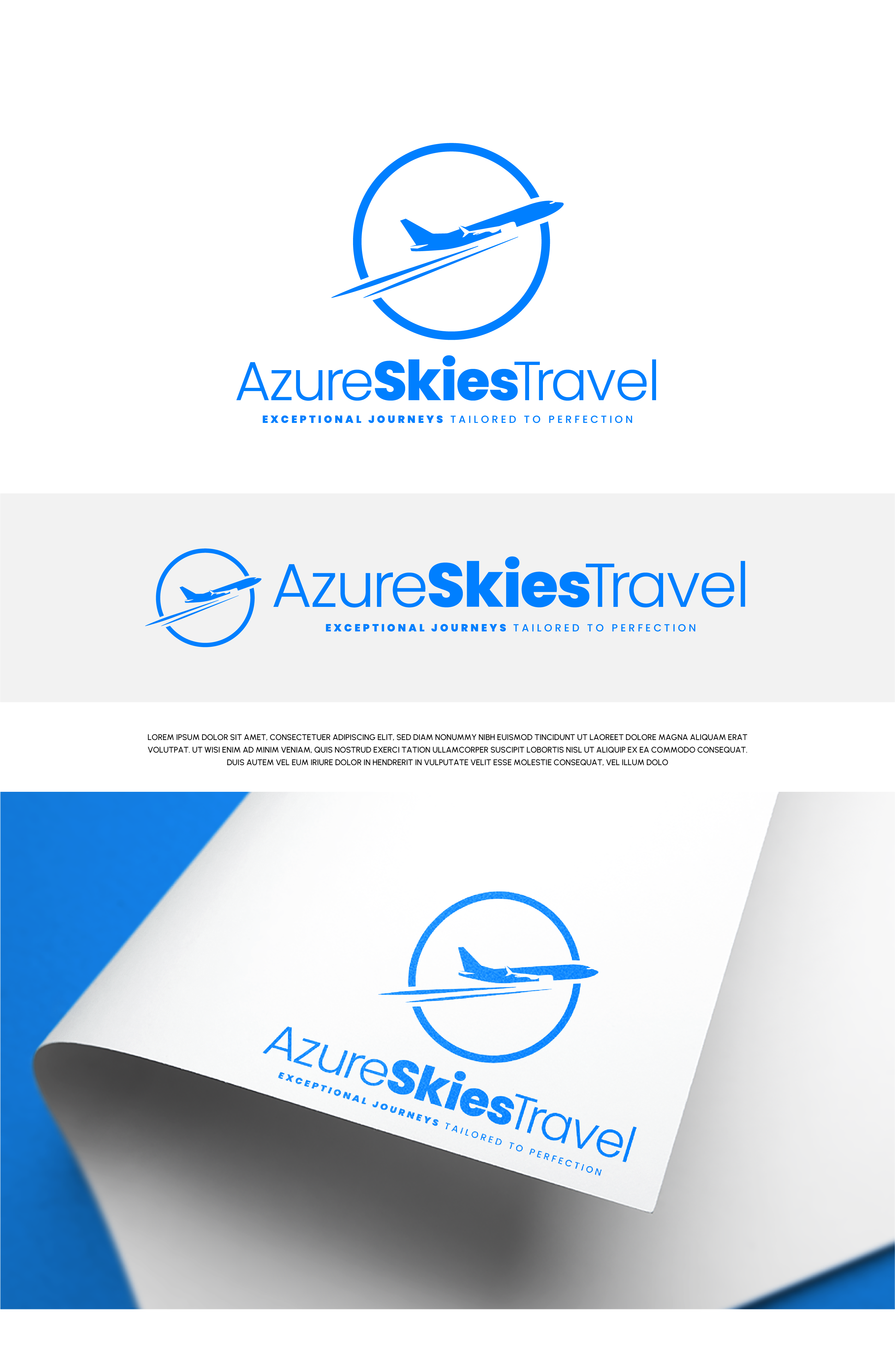 Logo-Design von Fezy Design Studio für Azure Skies Travel | Design #35729732