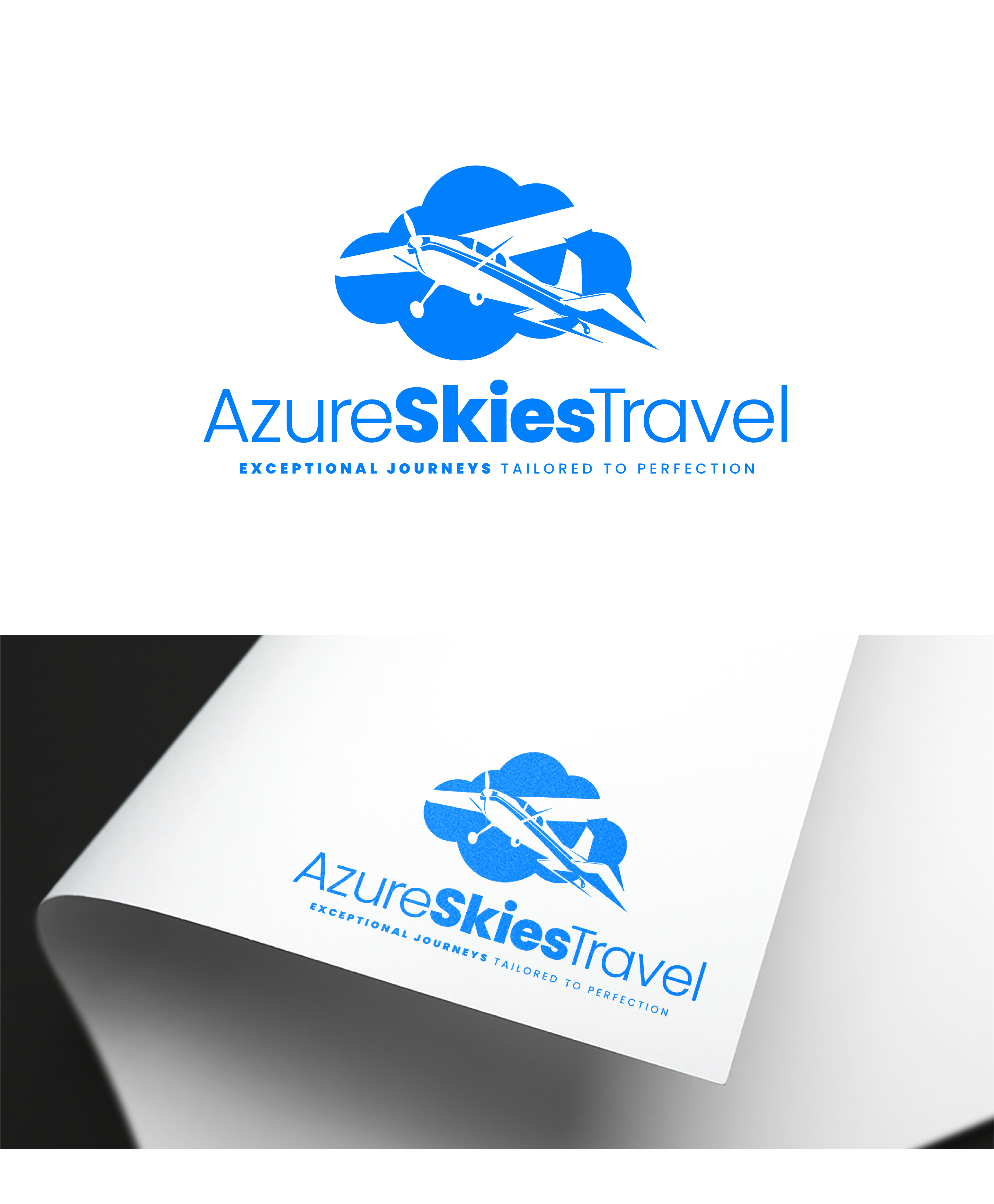 Logo Design by Fezy Design Studio for Azure Skies Travel | Design #35750954