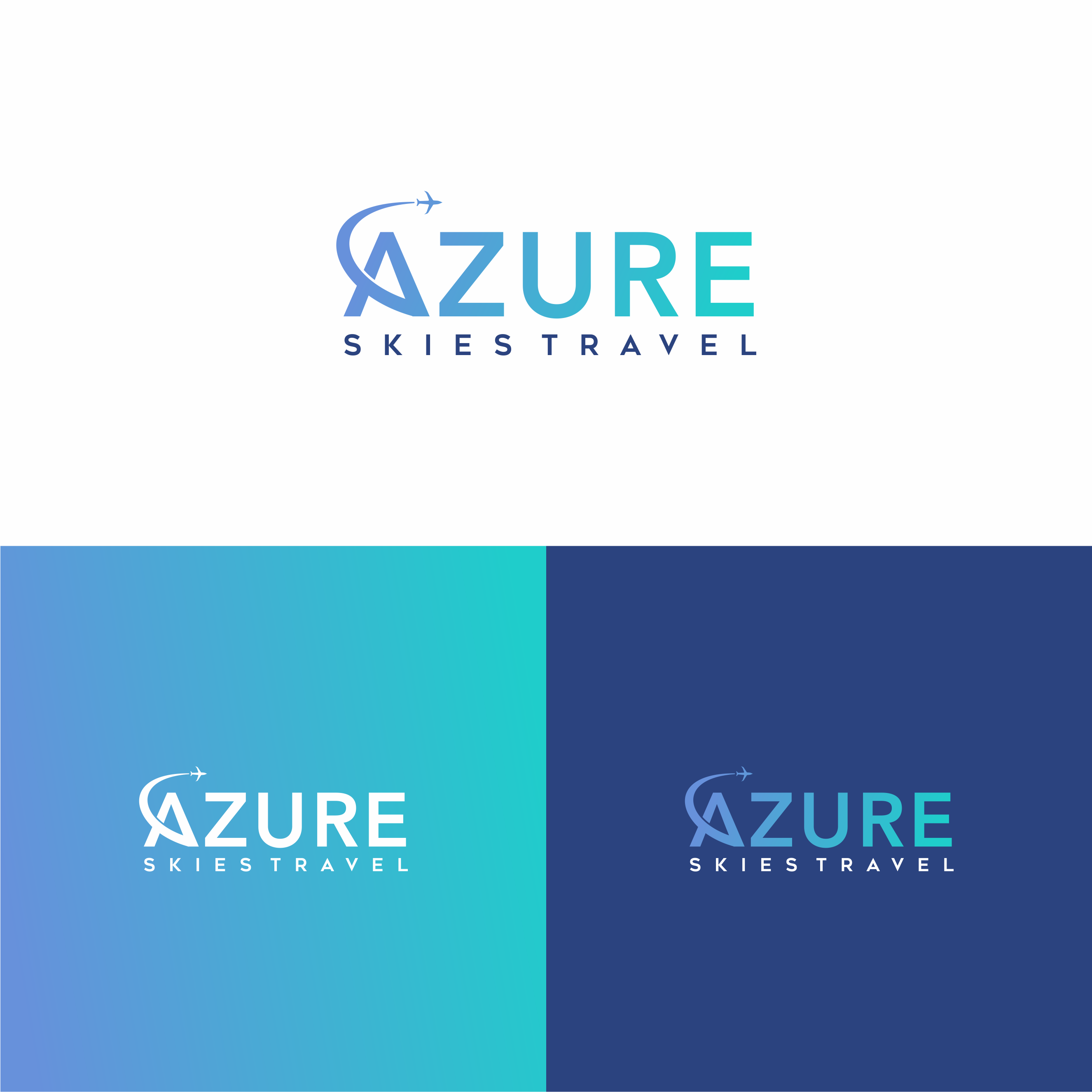 Logo Design by melzh for Azure Skies Travel | Design #35749590