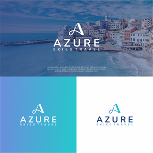 Logo Design by melzh for Azure Skies Travel | Design: #35806814