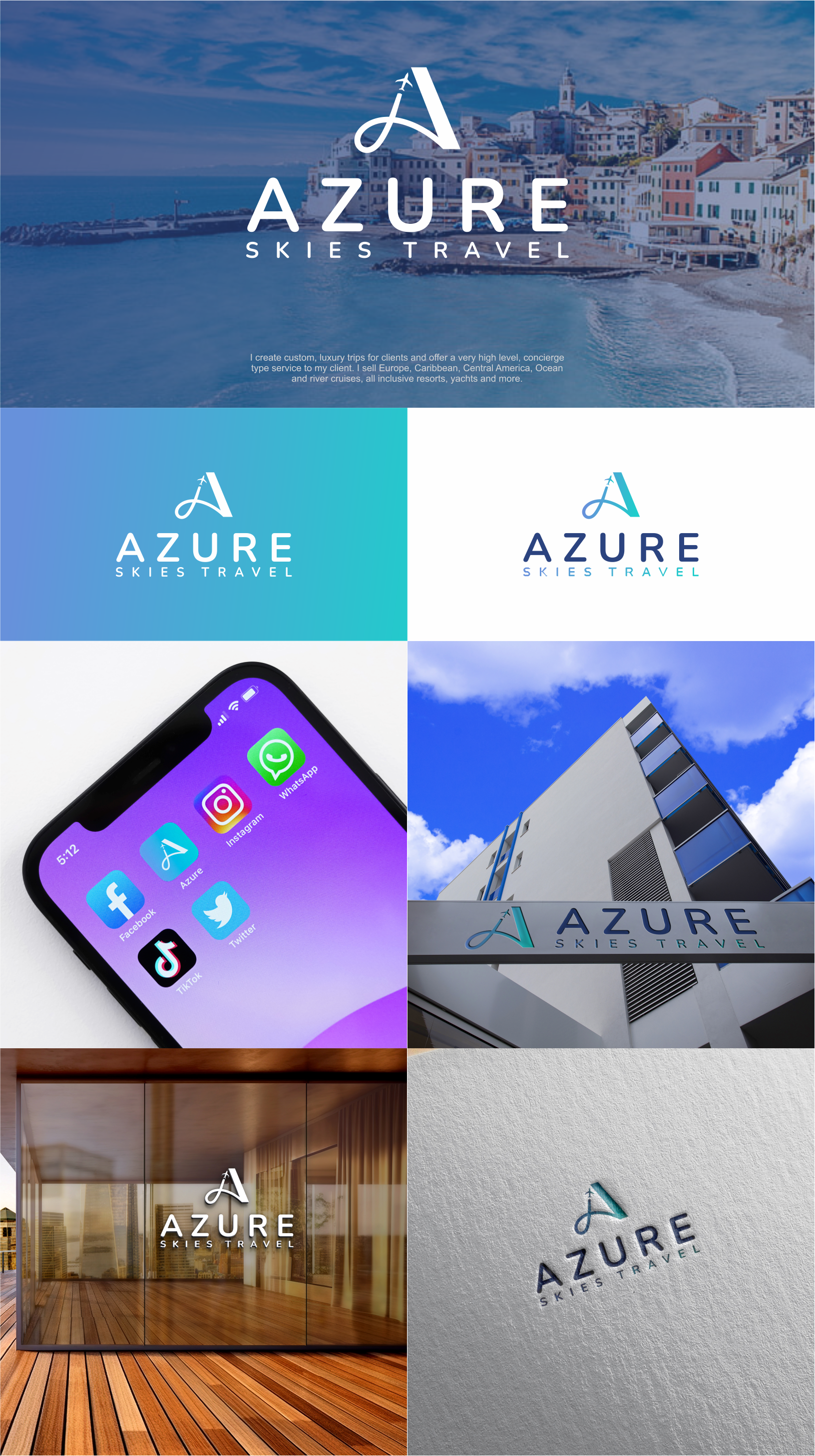 Design de Logo par melzh pour Azure Skies Travel | Design #35809598