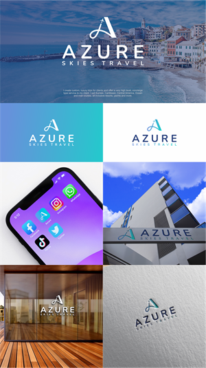 Design de Logo par melzh pour Azure Skies Travel | Design : #35809598