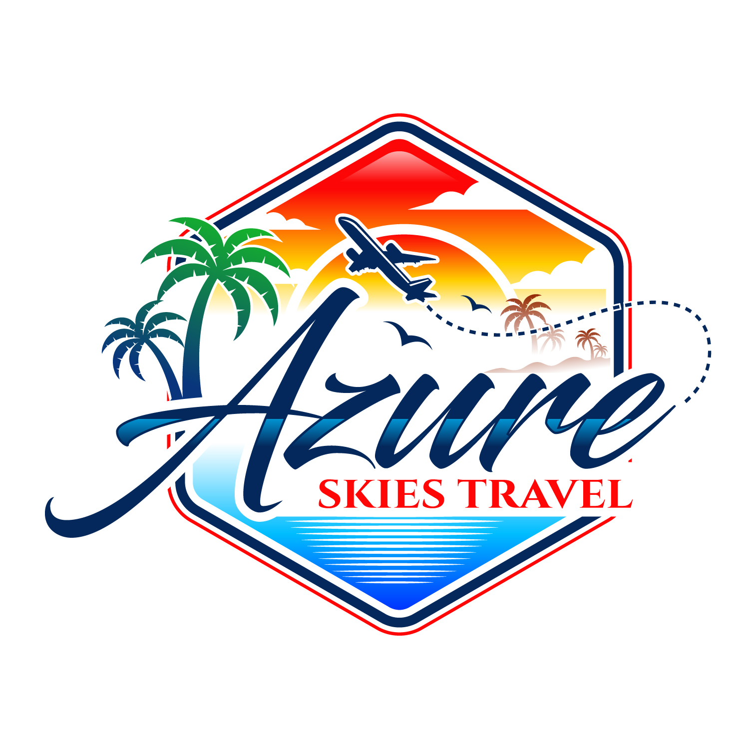 Design de Logo par Suvendu.S pour Azure Skies Travel | Design #35758669