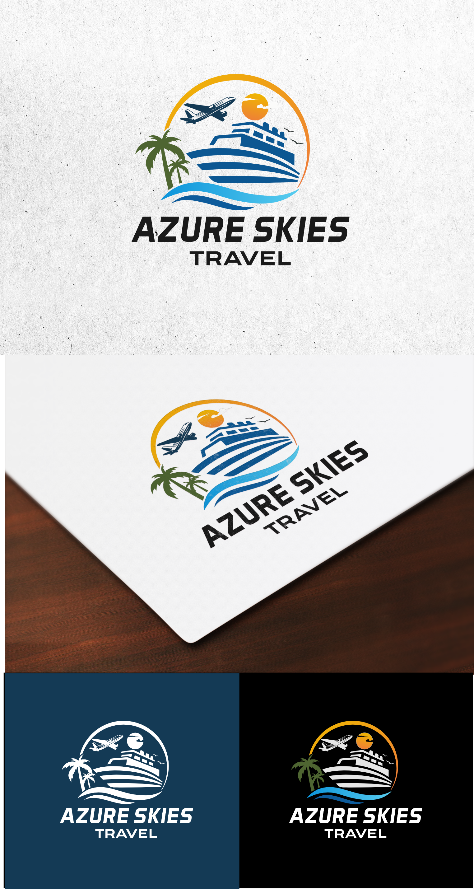 Logo-Design von Ce_art für Azure Skies Travel | Design #35750412