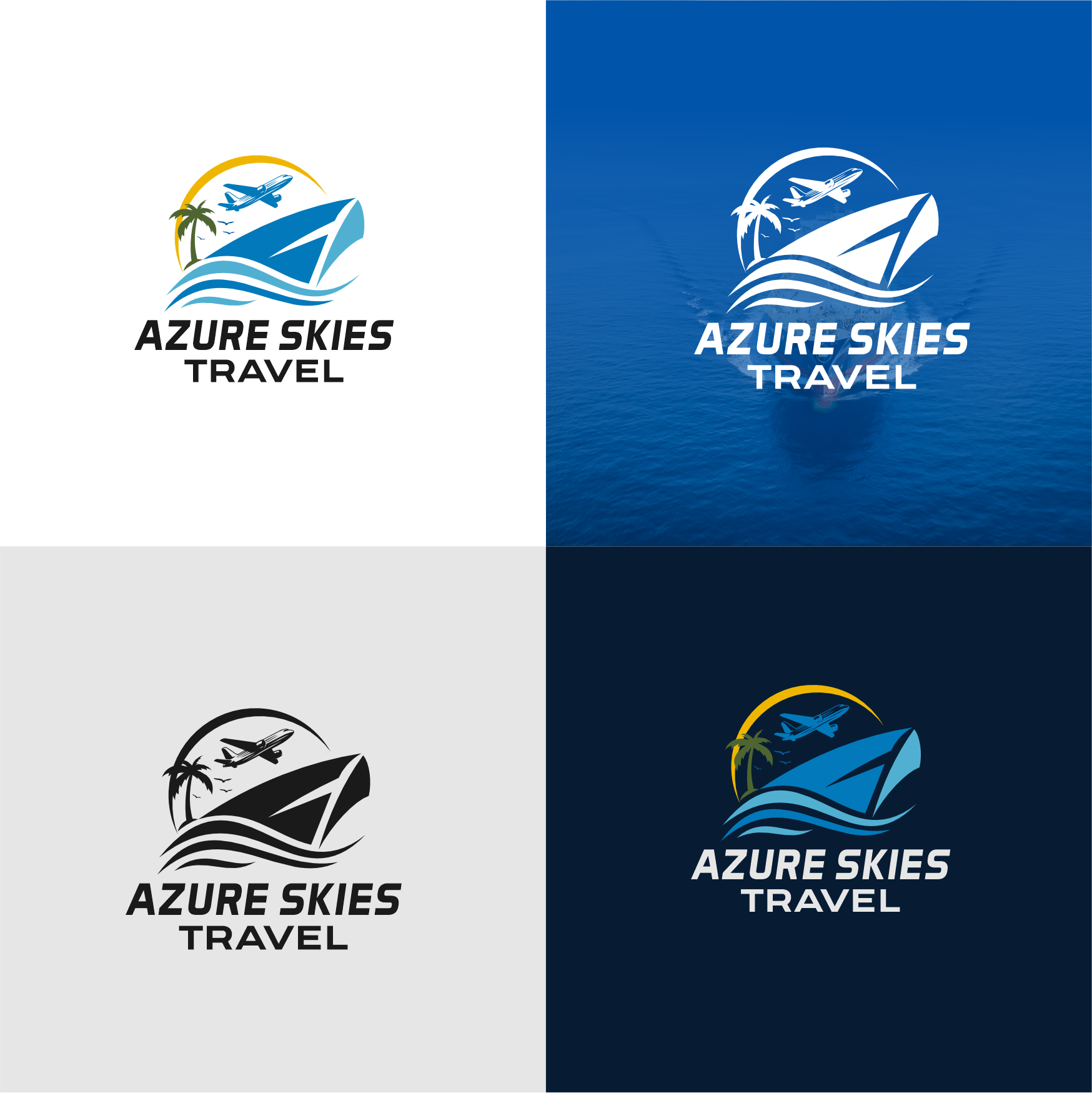 Logo Design by Ce_art for Azure Skies Travel | Design #35760283