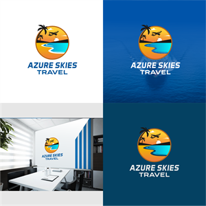Logo Design by Ce_art for Azure Skies Travel | Design: #35760501