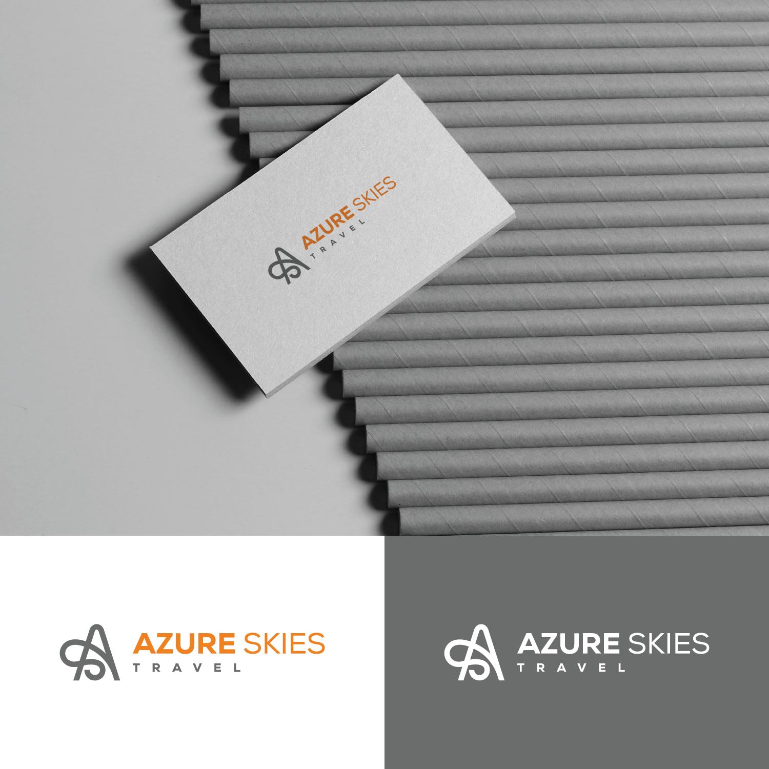 Diseño de Logo por bejobound para Azure Skies Travel | Diseño #35735076