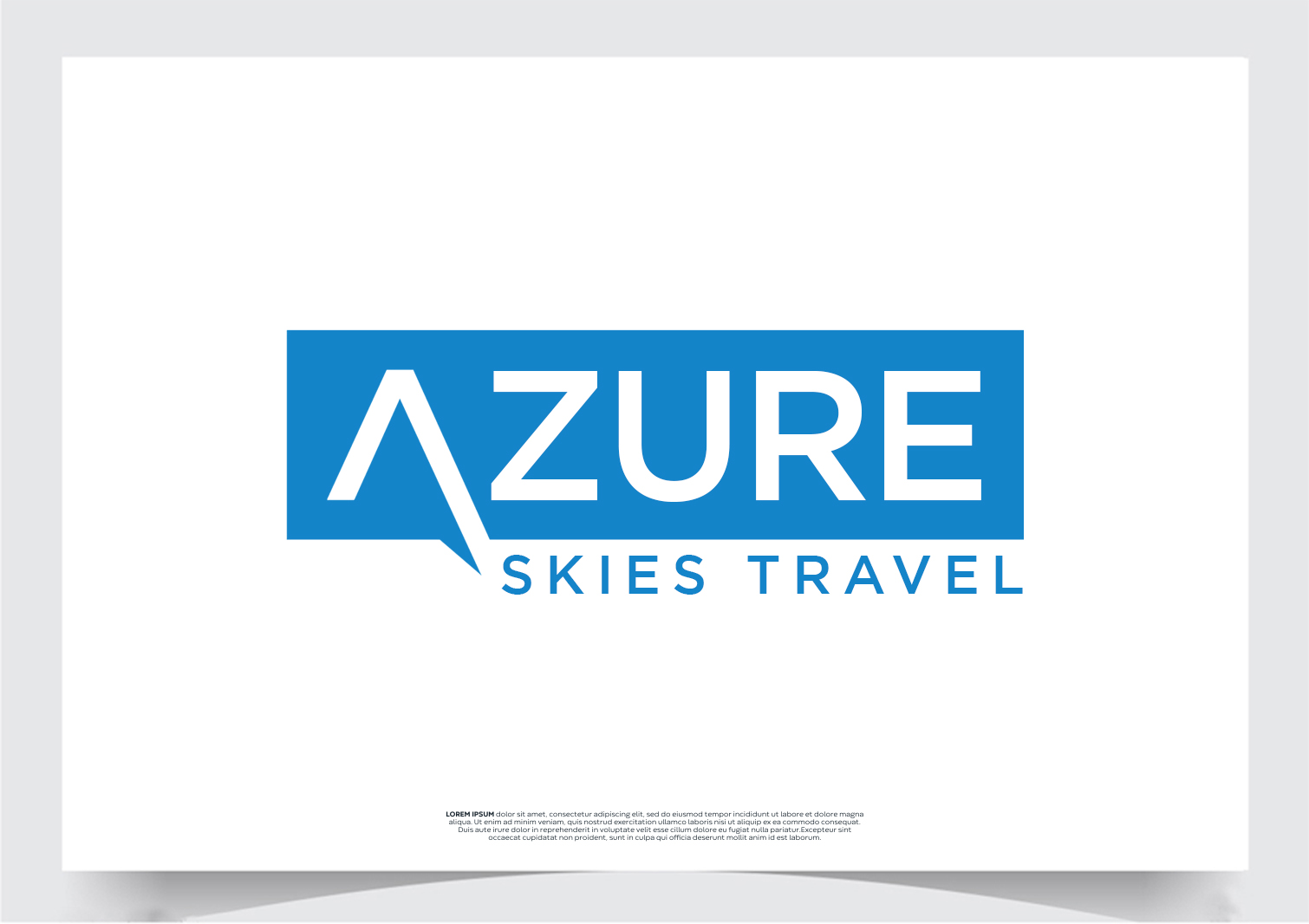 Logo Design by Joseph Robert art for Azure Skies Travel | Design #35730338