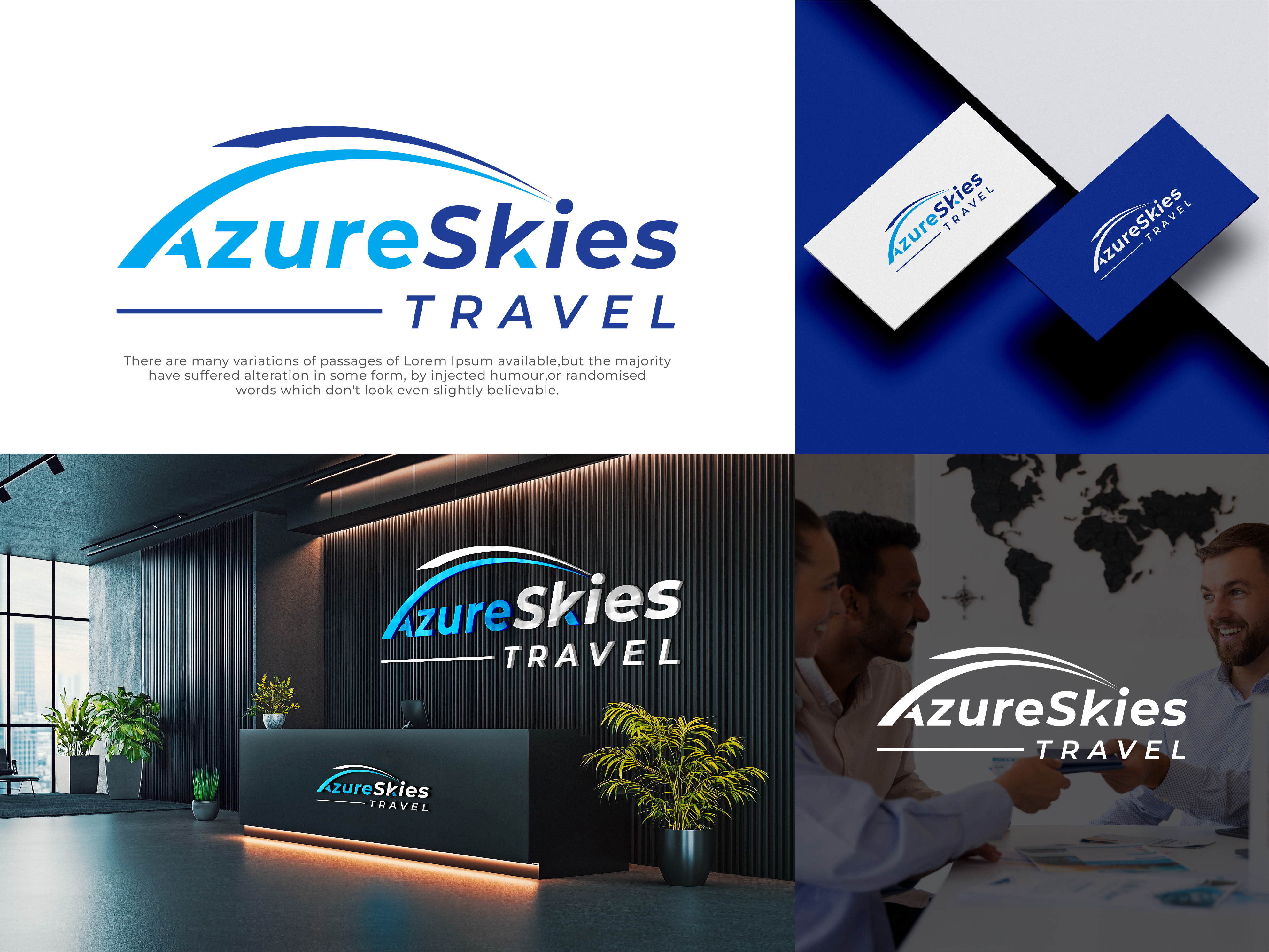 Logo Design by AliArsh for Azure Skies Travel | Design #35731015
