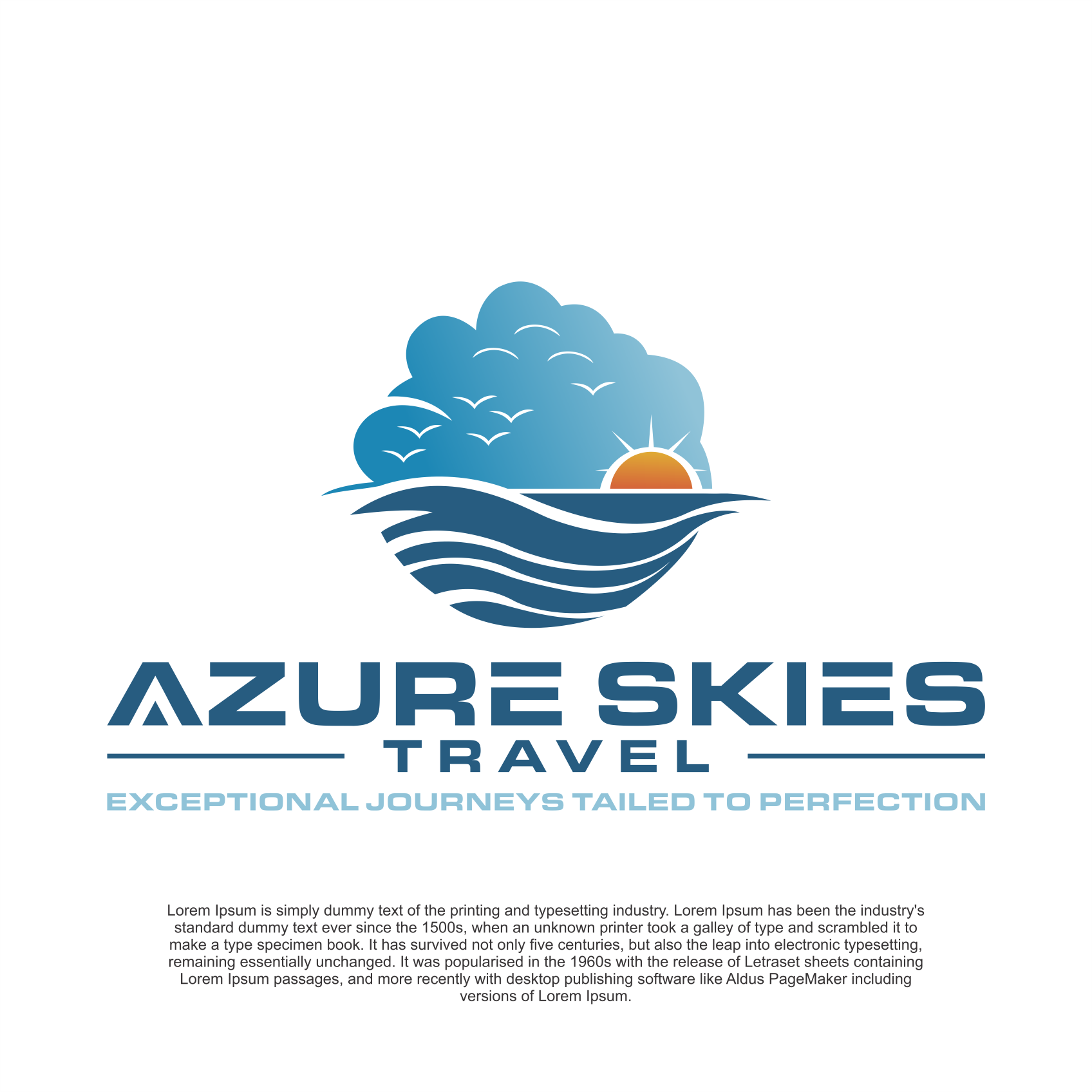 Logo-Design von diego costa für Azure Skies Travel | Design #35728133