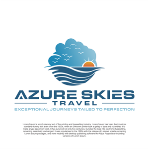 Logo Design by diego costa for Azure Skies Travel | Design: #35728133