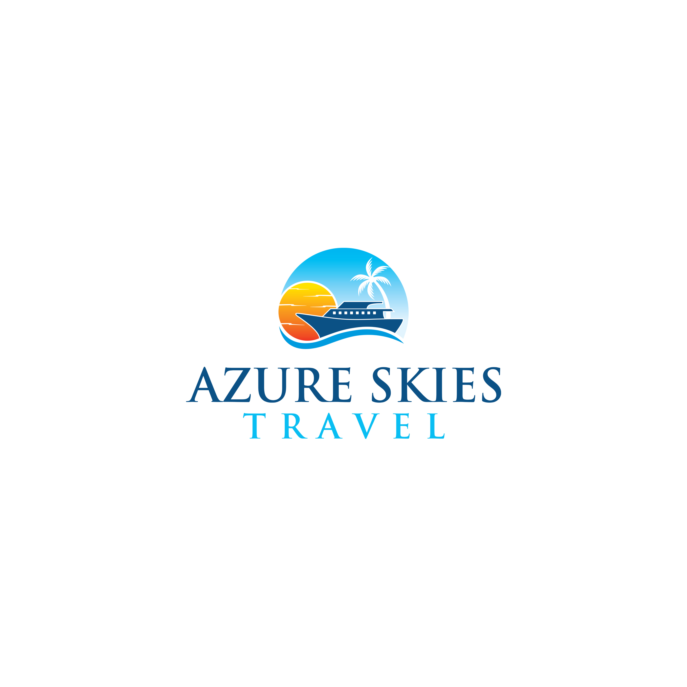Logo Design by EYECON for Azure Skies Travel | Design #35760229