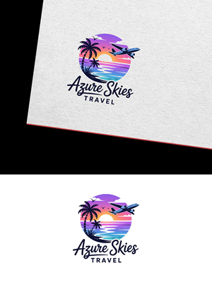 Logo Design by Sajee. for Azure Skies Travel | Design: #35737542