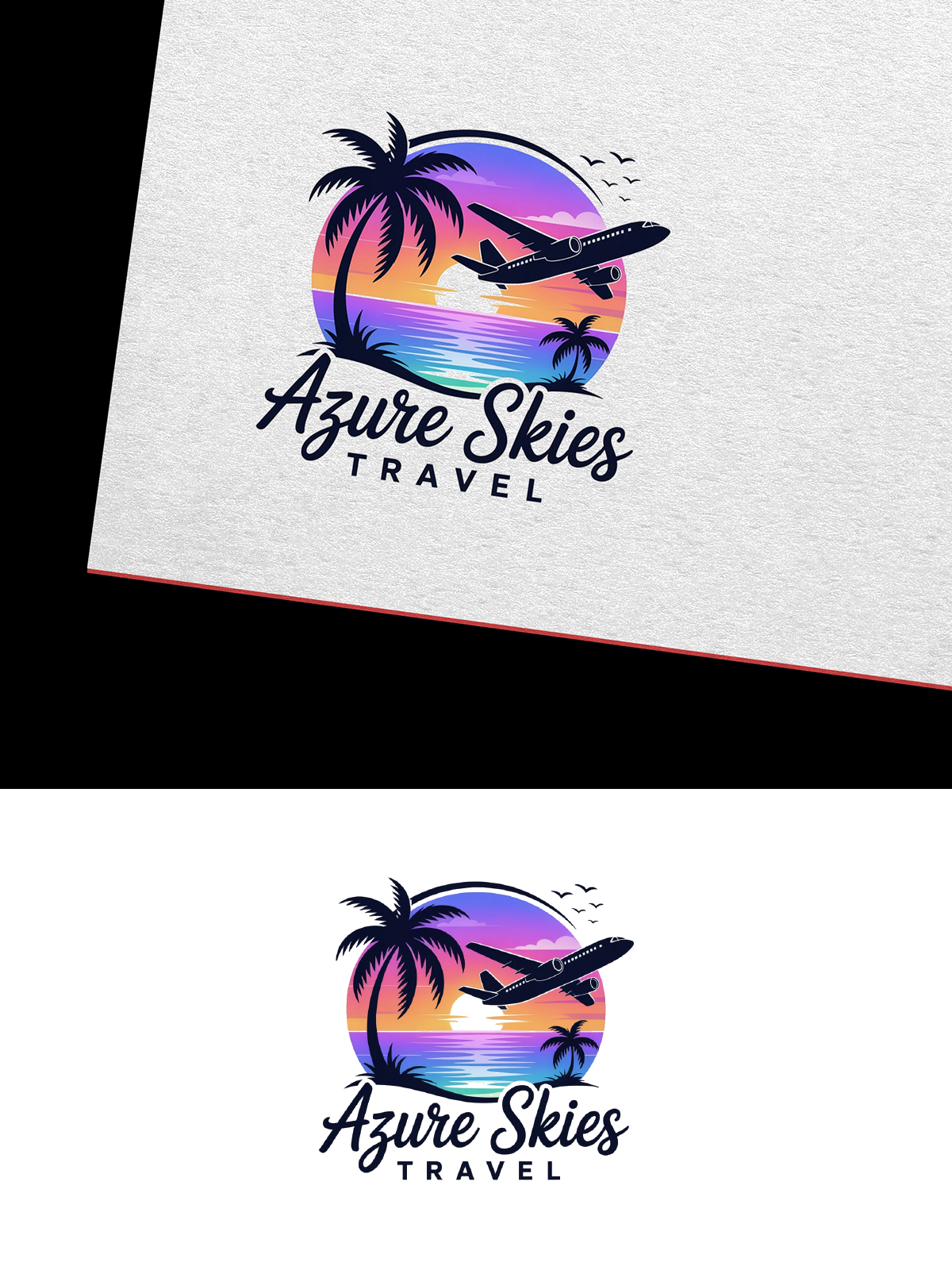 Logo Design by Sajee. for Azure Skies Travel | Design #35737543