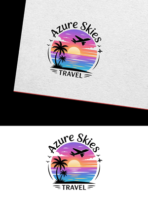Logo Design by Sajee. for Azure Skies Travel | Design: #35737544