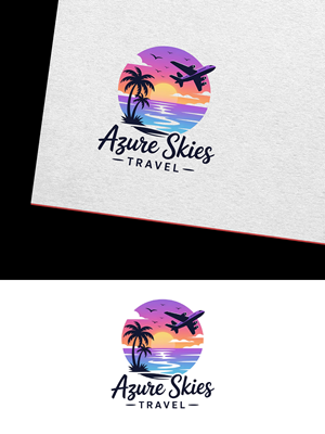Logo Design by Sajee. for Azure Skies Travel | Design: #35737545