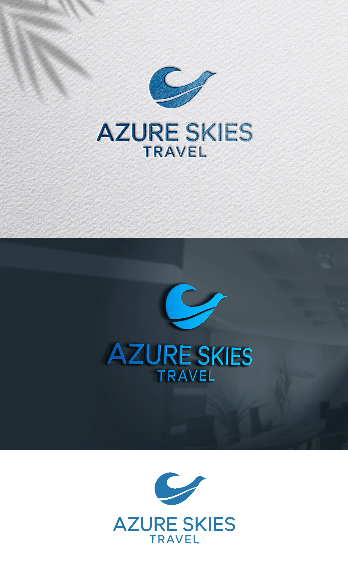 Logo Design by Riyaa.001 for Azure Skies Travel | Design #35762259