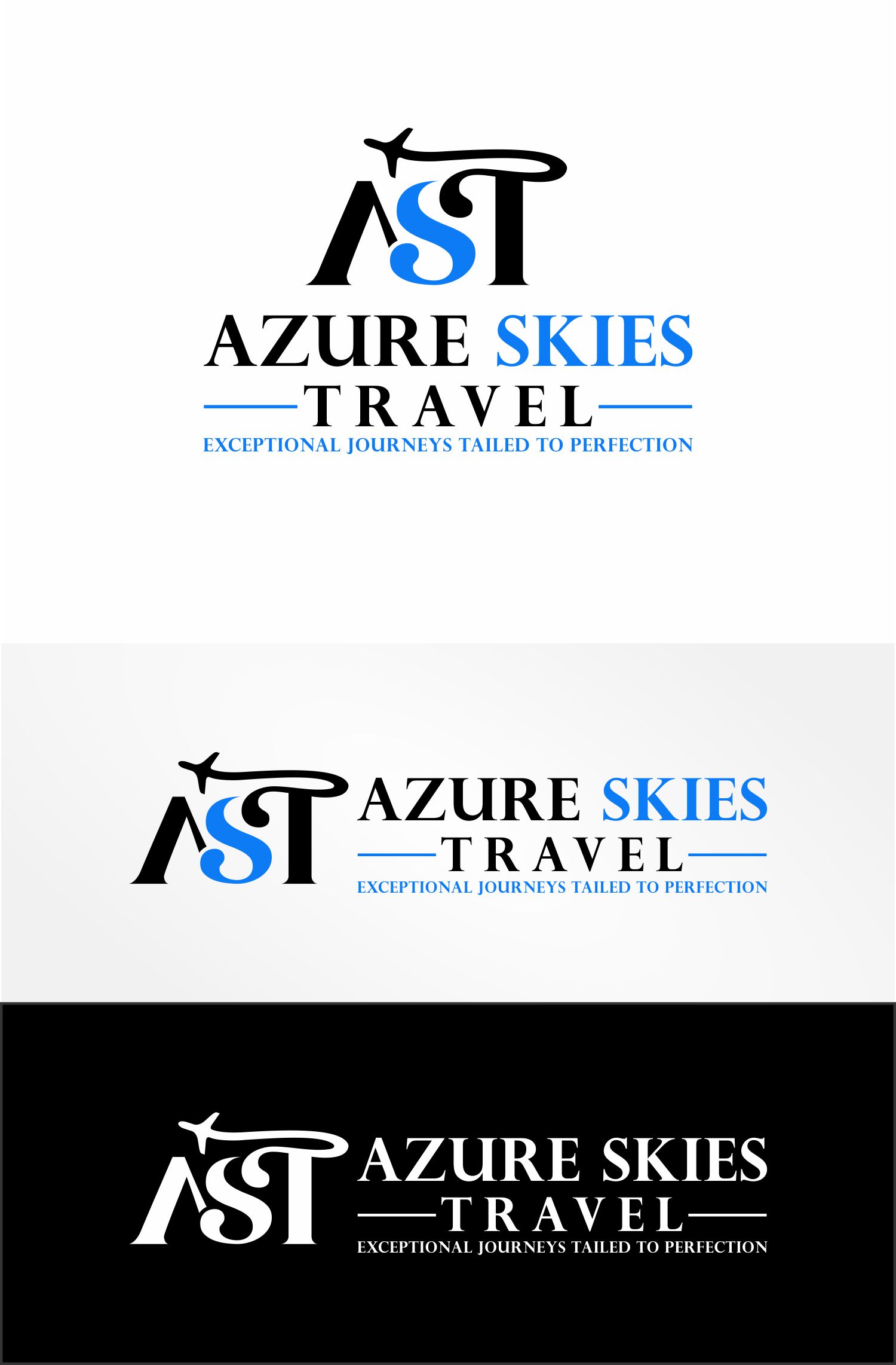 Logo Design by LordRam for Azure Skies Travel | Design #35730048