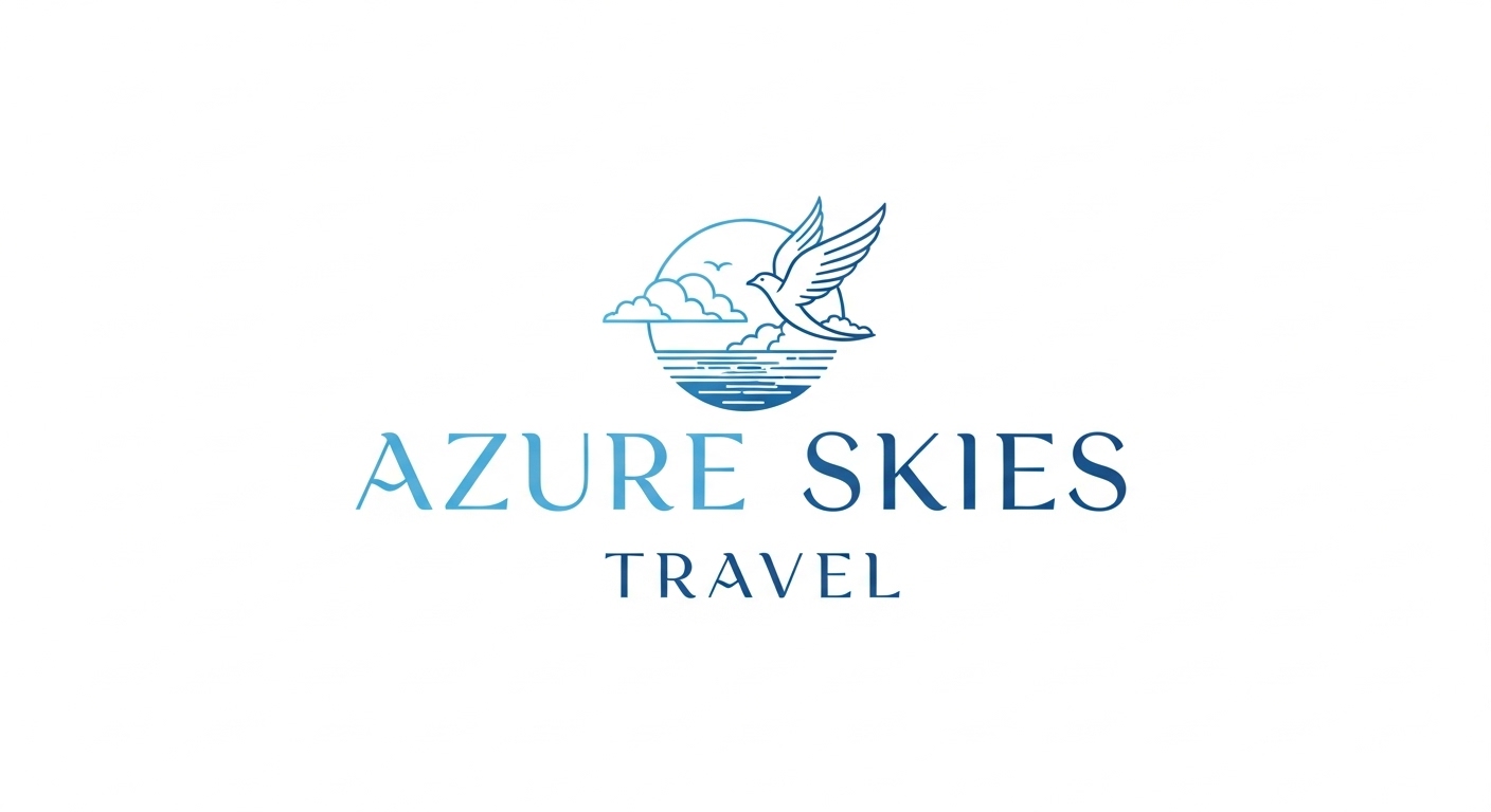 Logo Design by HSL Brain for Azure Skies Travel | Design #35732869