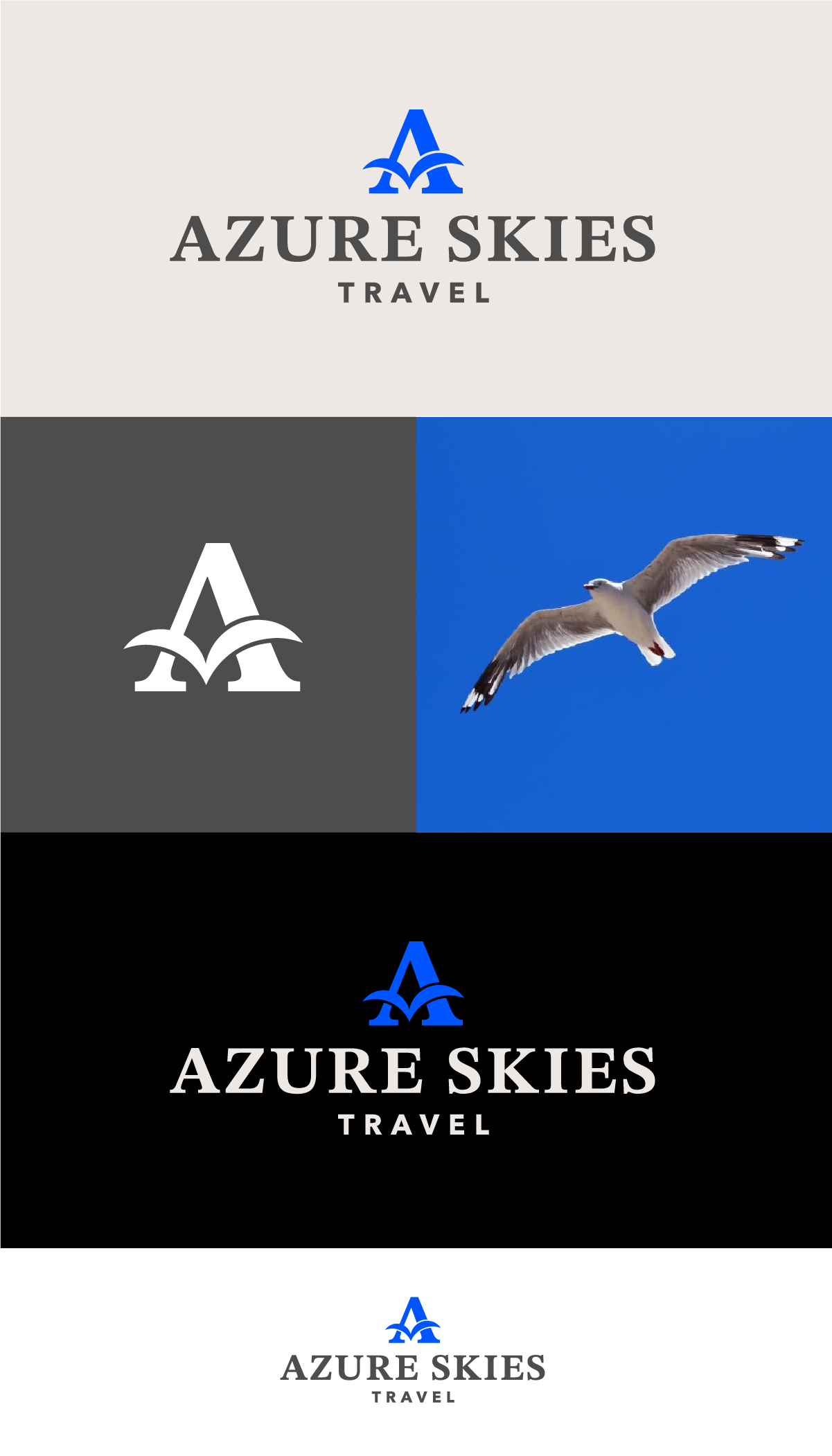 Logo Design by Yuri  M for Azure Skies Travel | Design #35733205