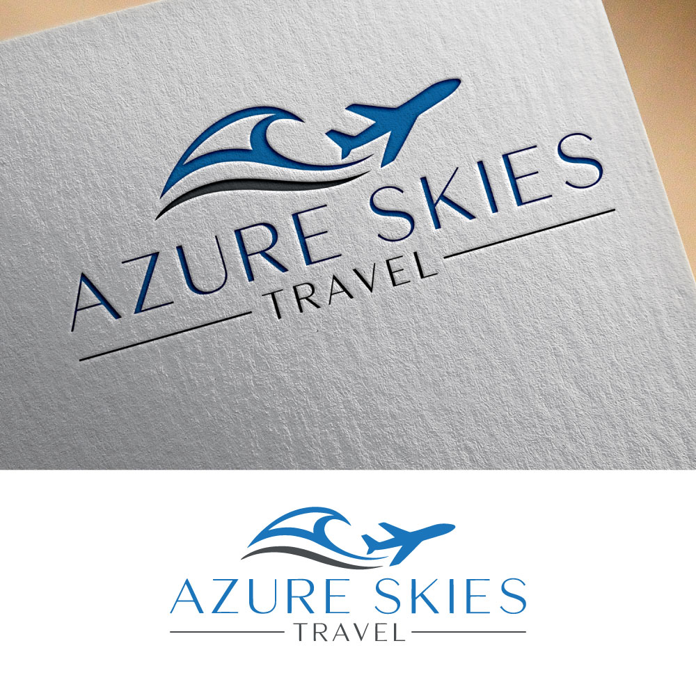 Logo Design by rehan15 for Azure Skies Travel | Design #35743227
