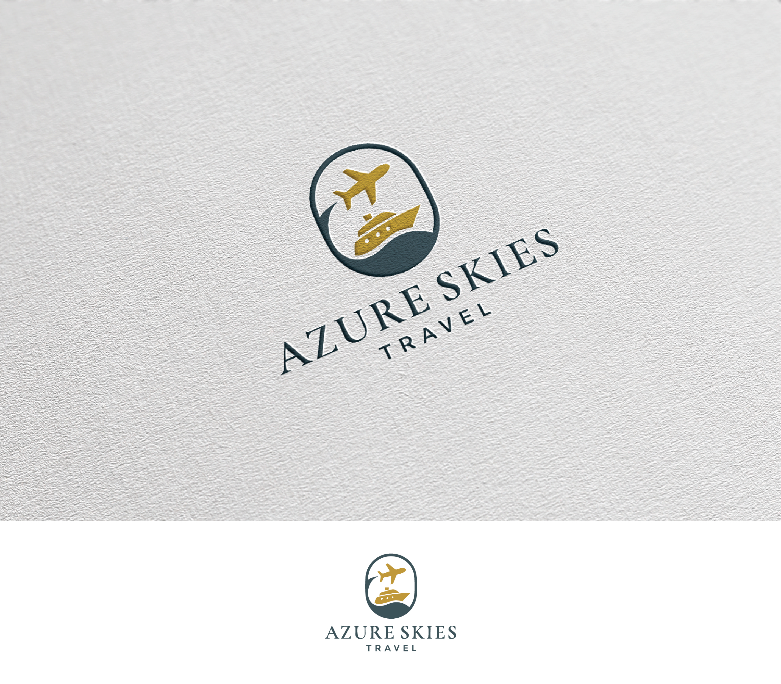Diseño de Logo por Afsana_Hoque para Azure Skies Travel | Diseño #35738801