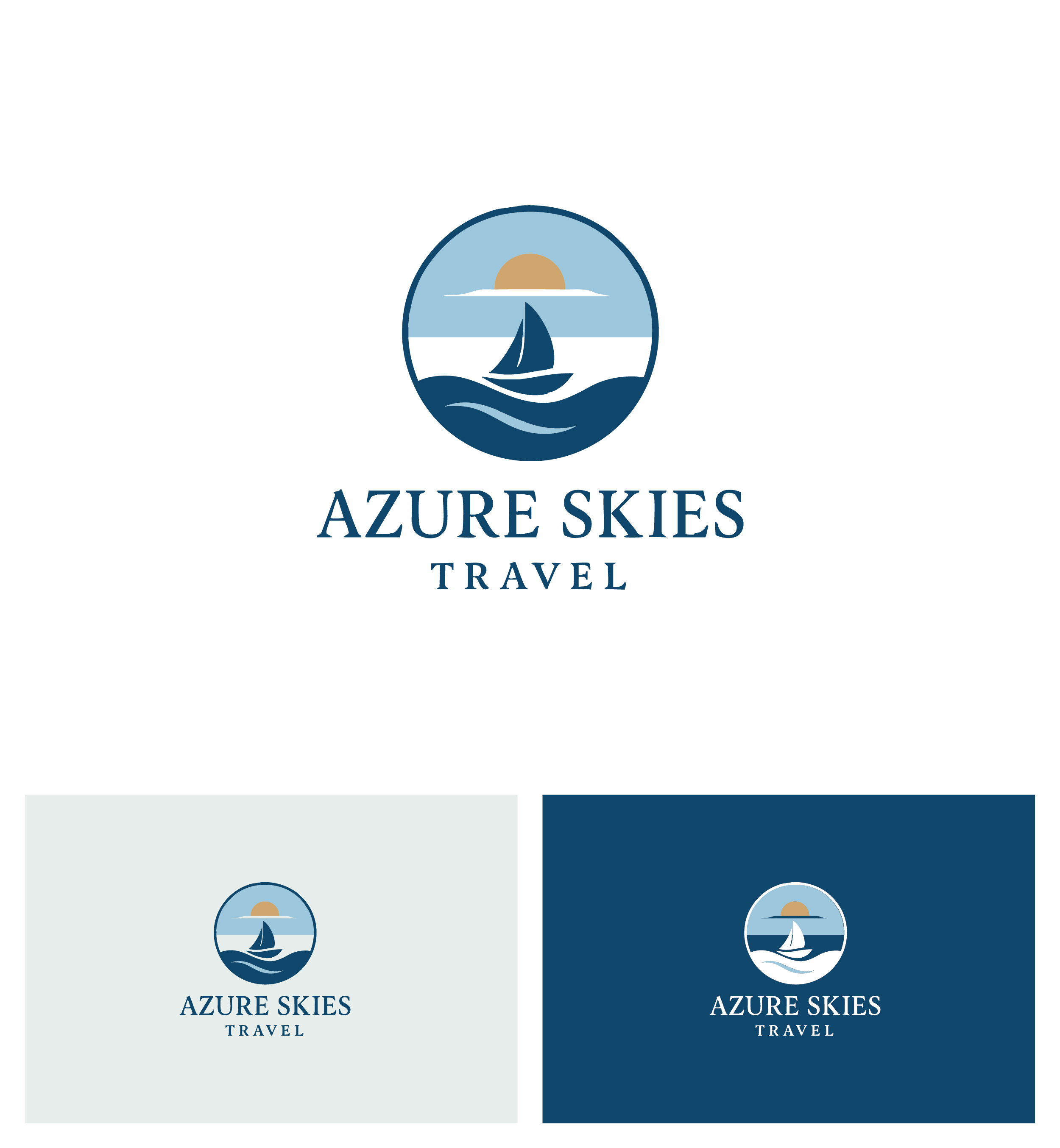 Logo Design by Afsana_Hoque for Azure Skies Travel | Design #35738805