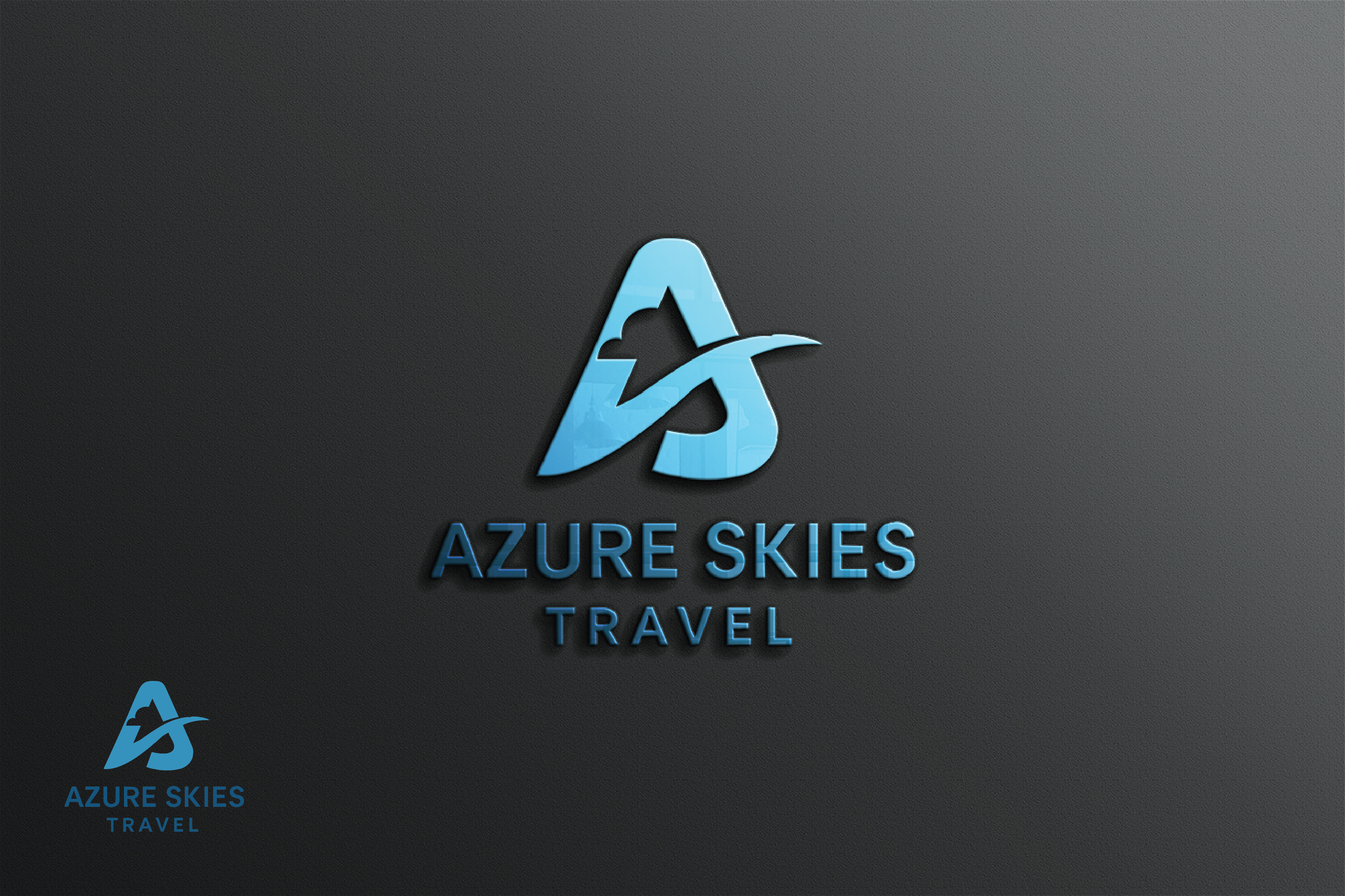 Design de Logo par MAHRaju pour Azure Skies Travel | Design #35738893