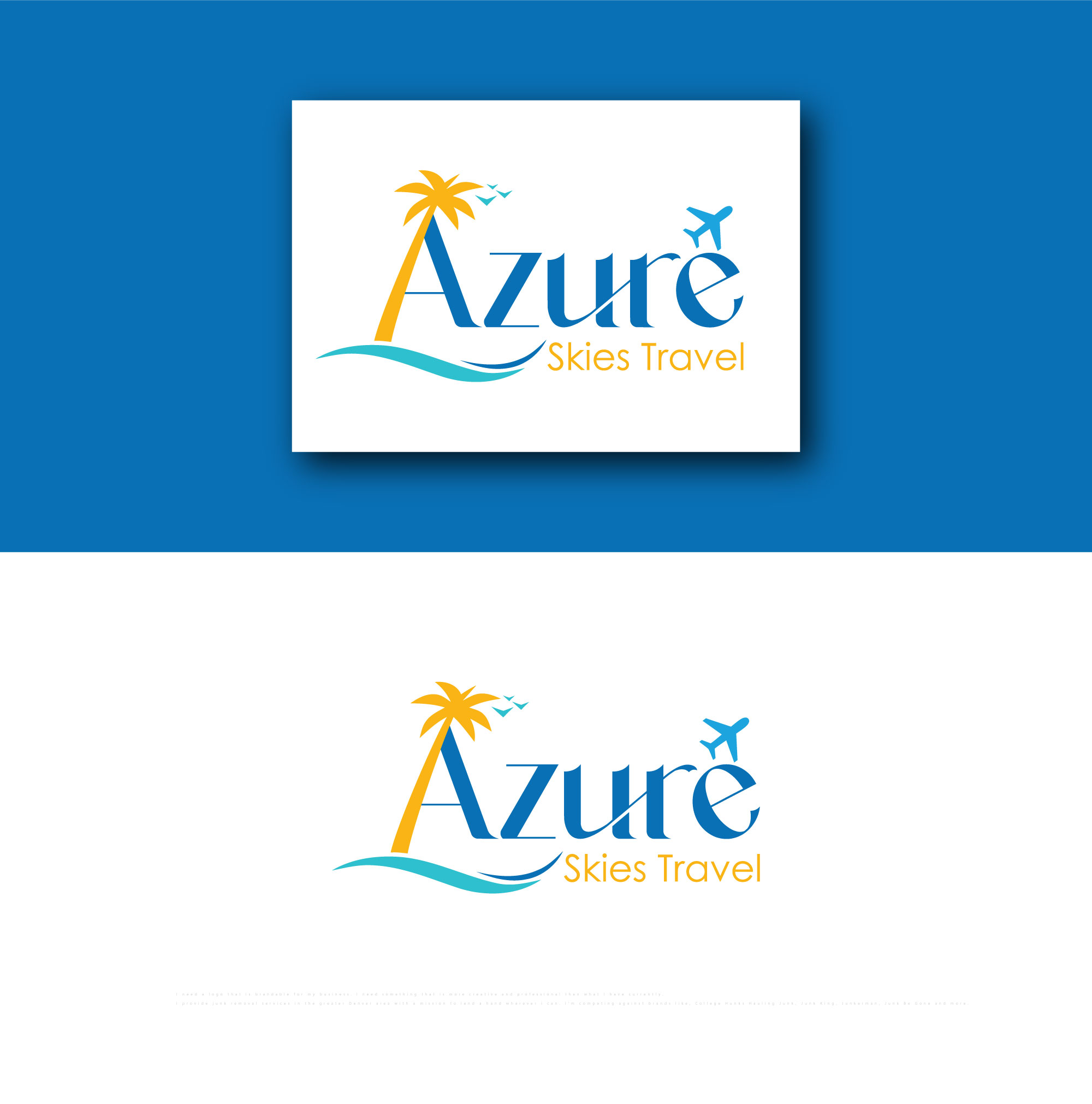 Logo-Design von jijan für Azure Skies Travel | Design #35734889