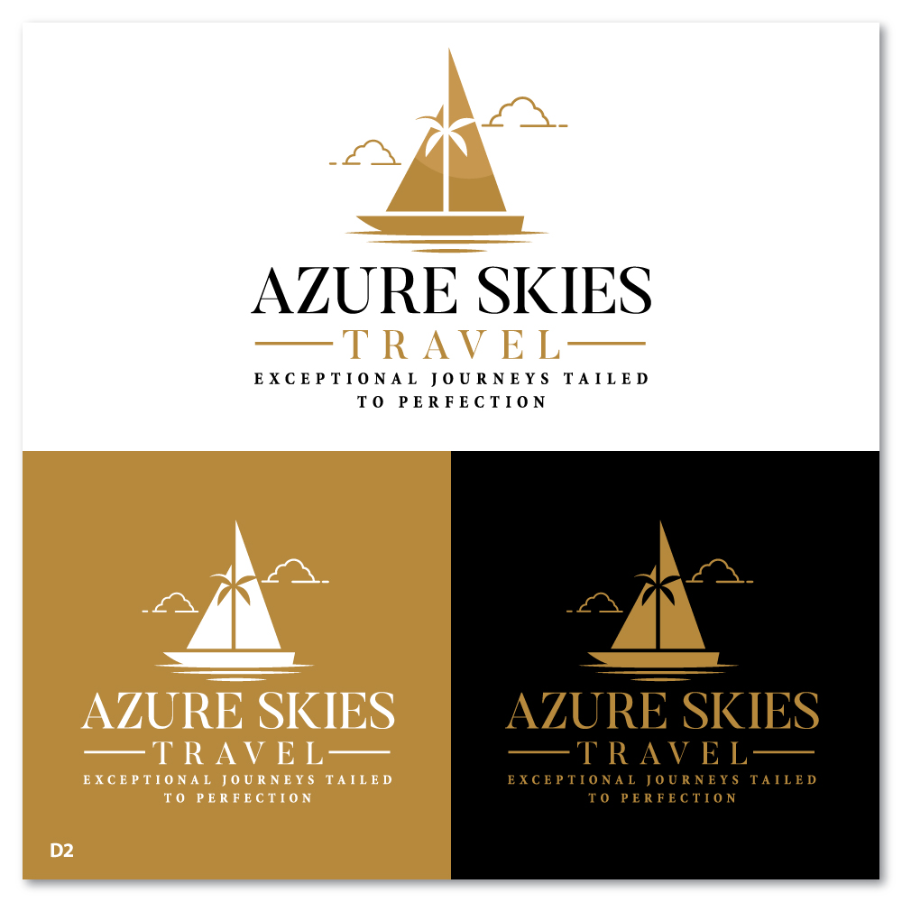 Logo Design by Sujit Banerjee for Azure Skies Travel | Design #35731271