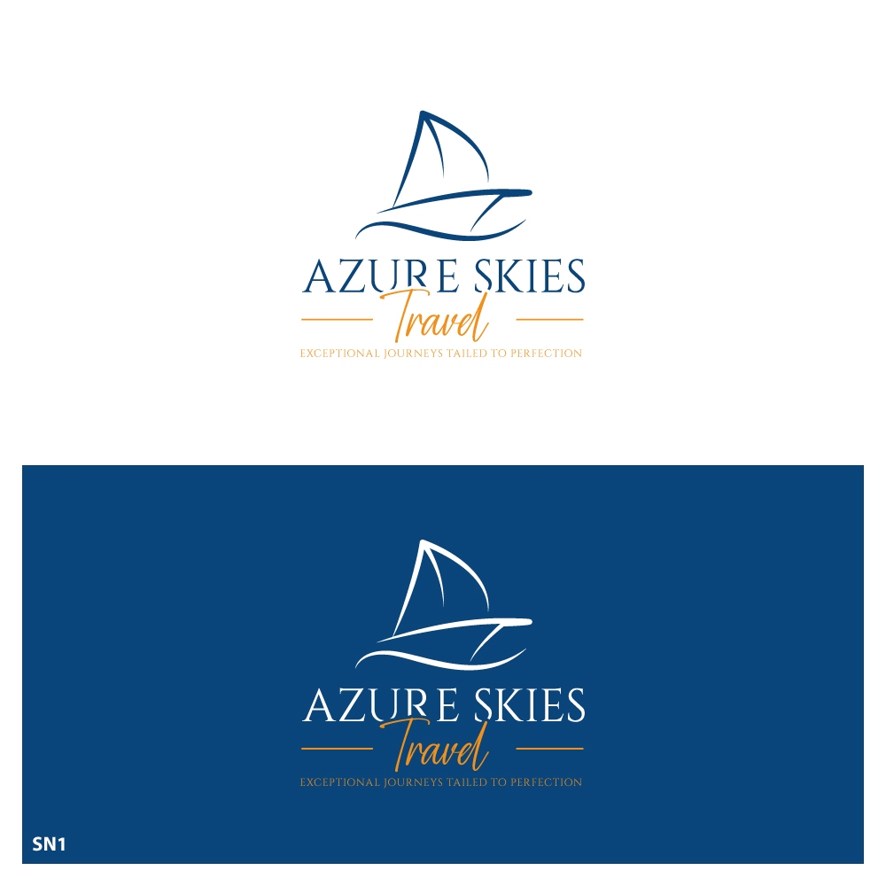 Logo Design by Sujit Banerjee for Azure Skies Travel | Design #35731274