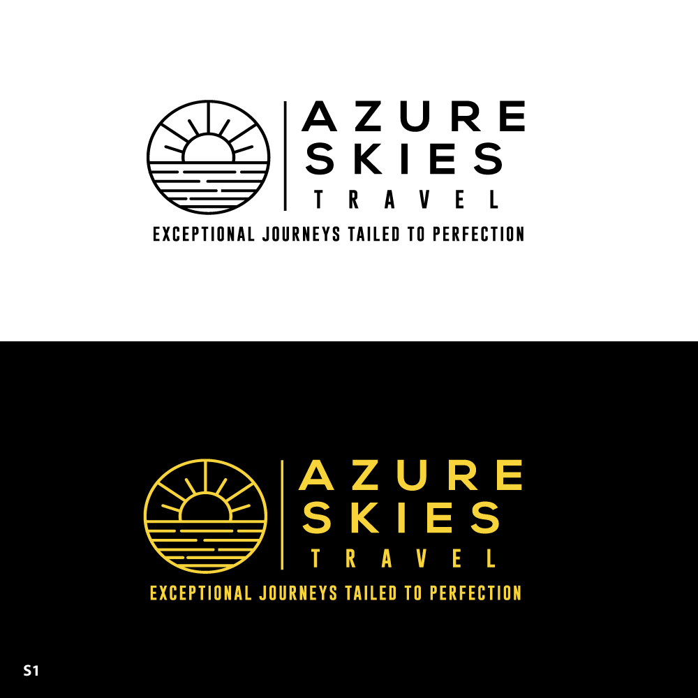Logo Design by Sujit Banerjee for Azure Skies Travel | Design #35731275