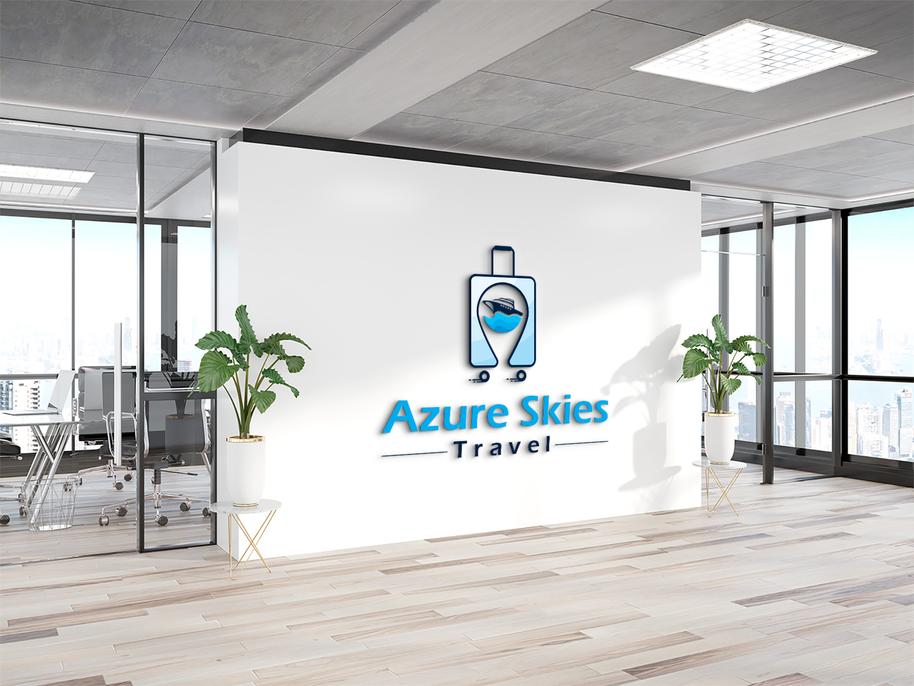 Logo Design by Deziners Zone for Azure Skies Travel | Design #35731675