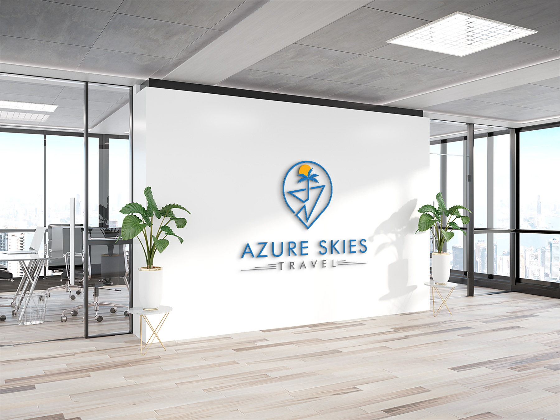 Logo Design by Deziners Zone for Azure Skies Travel | Design #35731676