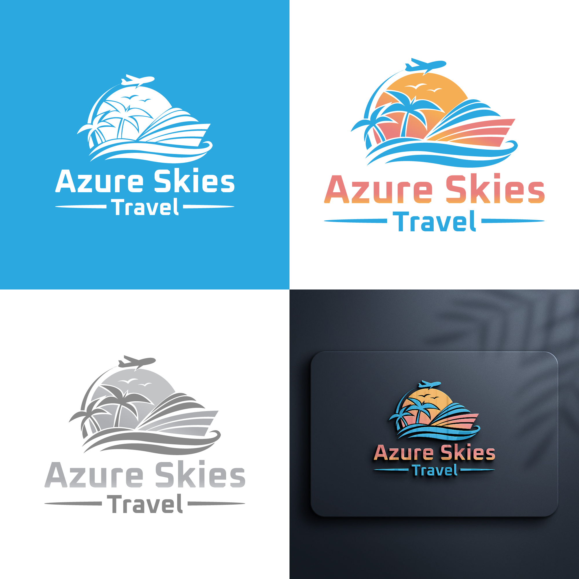 Logo Design by sourcead23 for Azure Skies Travel | Design #35743611
