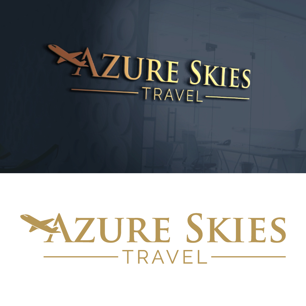 Logo Design by Dior design for Azure Skies Travel | Design #35807066